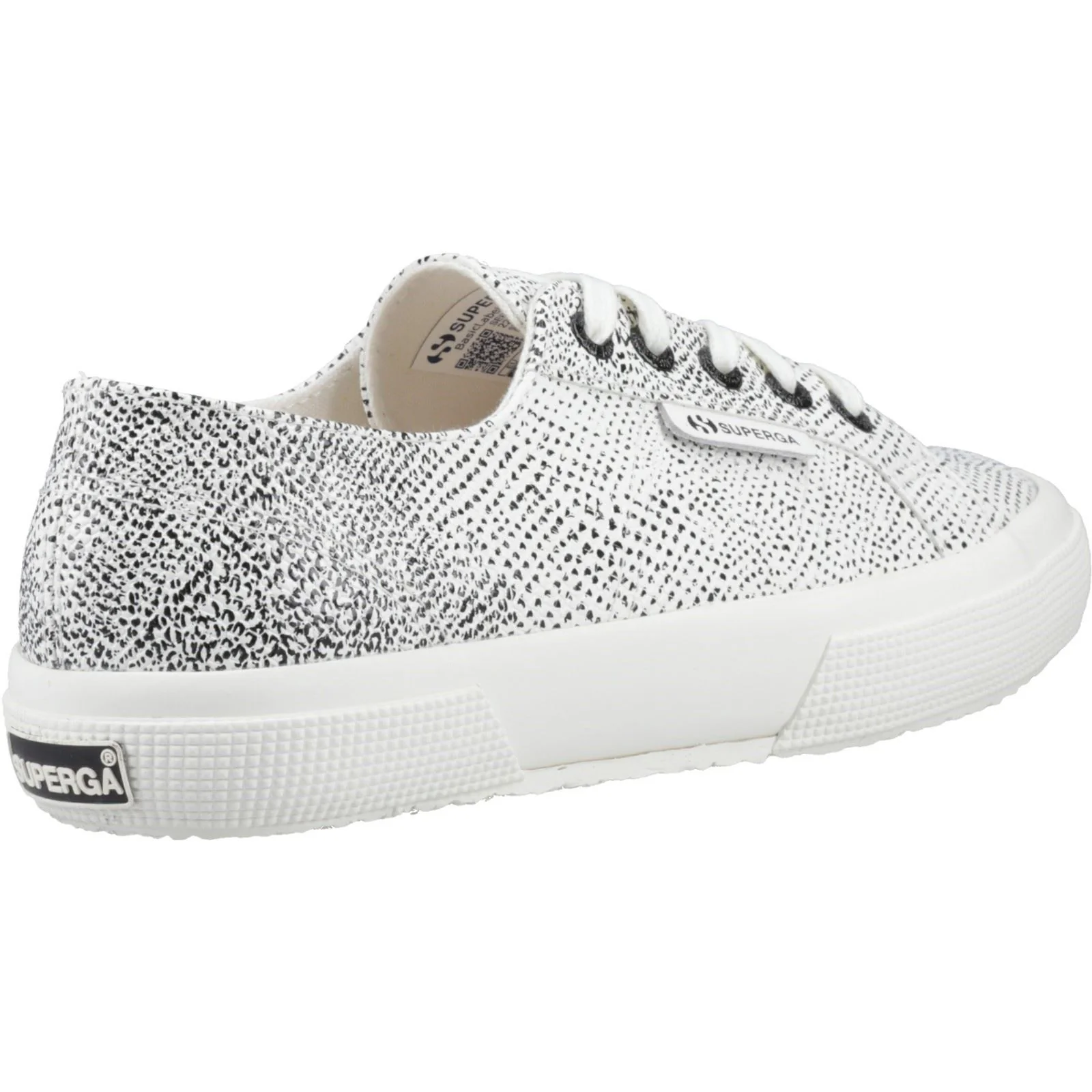 Superga Women's 2730 Micro Faux Snake Trainer in White Avorio/Black Snake - Image 2