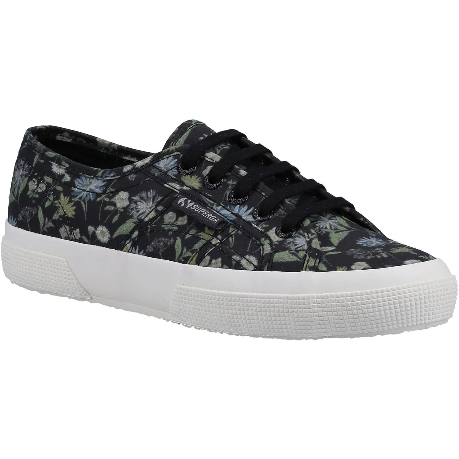 Superga Women's 2750 FLORAL PRINT Trainer in Dark Grey/Floral Print