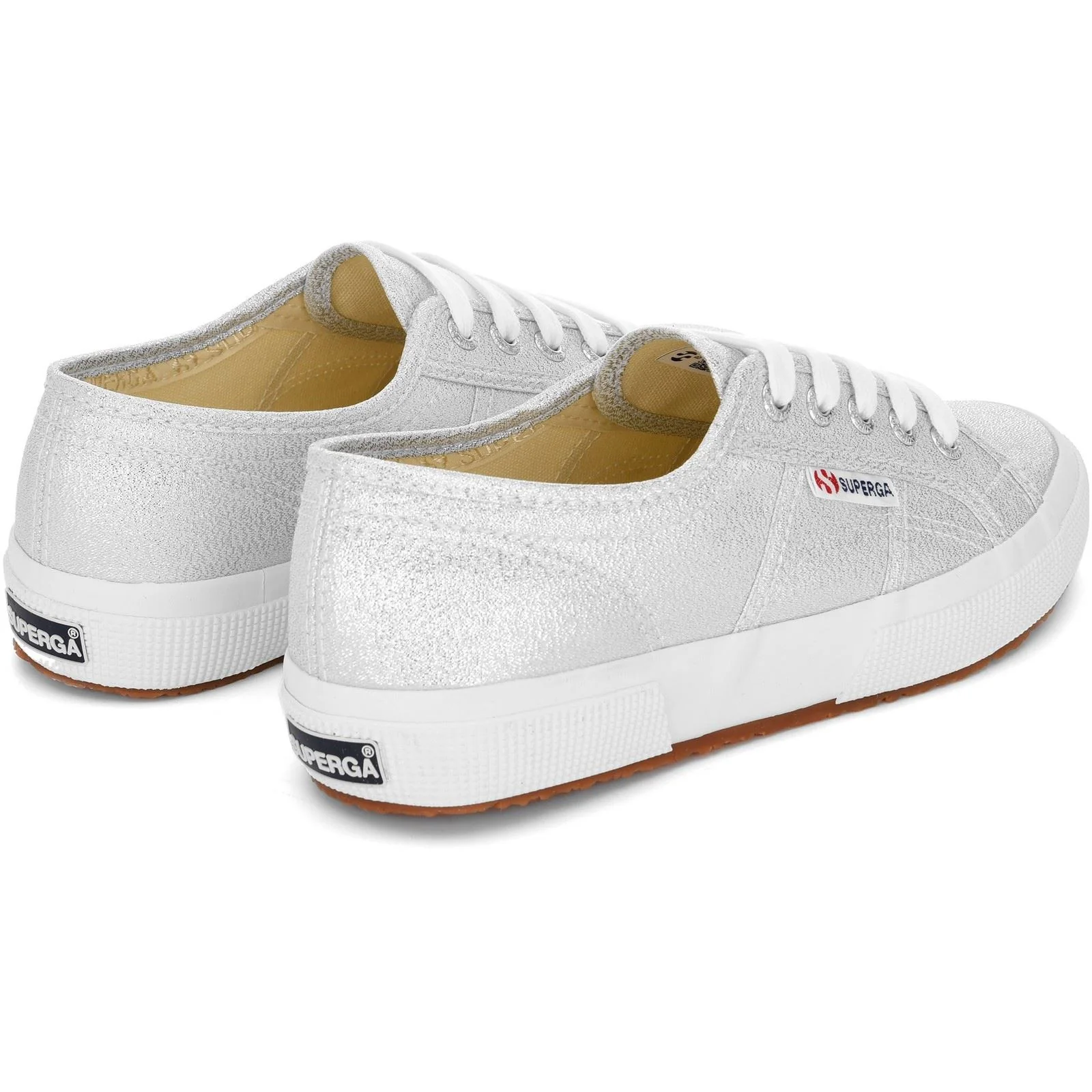 Superga Women's 2750 LAMEW Trainer in Grey Silver - Image 2
