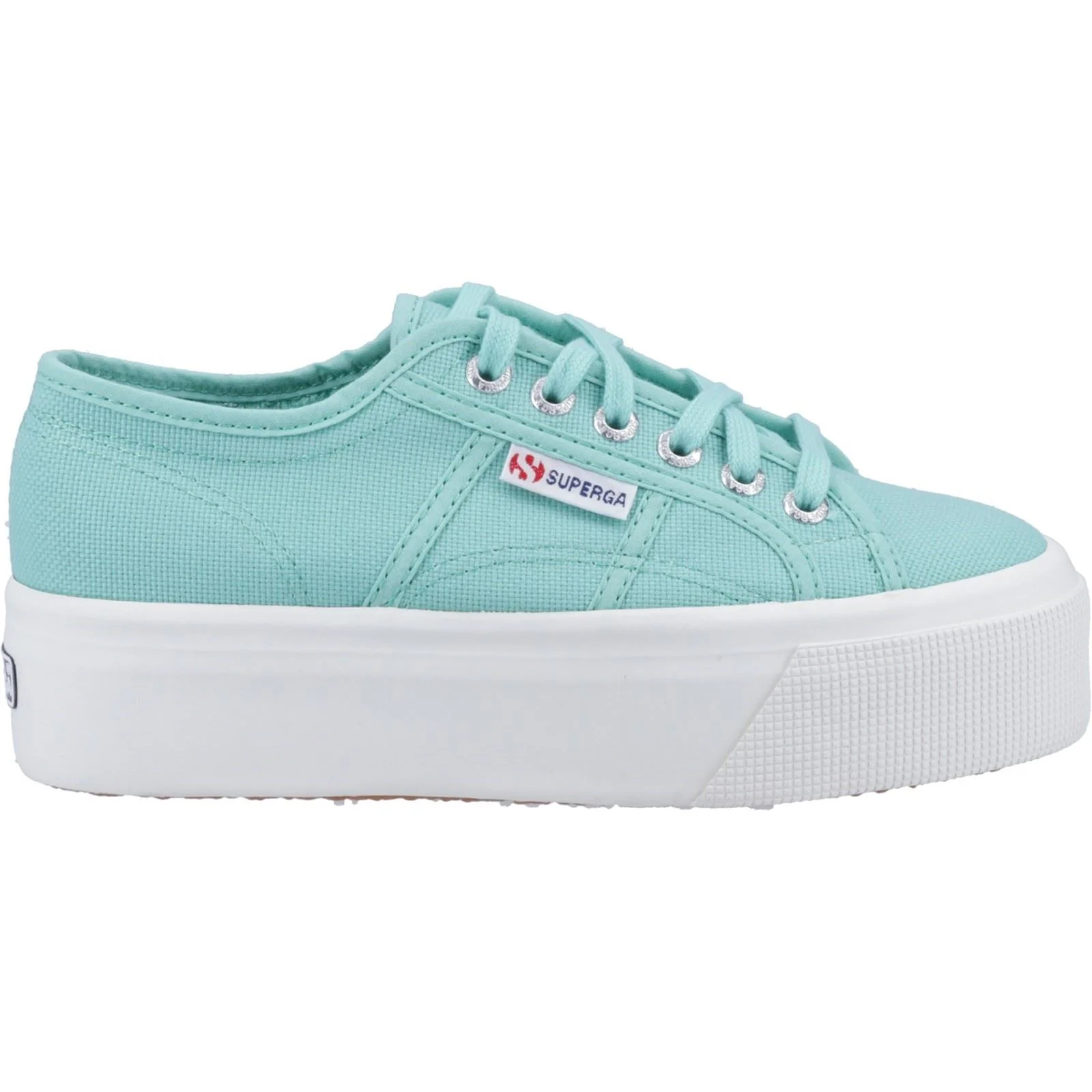 Superga Women's 2790 LINEA UP AND DOWN TRAINER in Green Water - Image 5