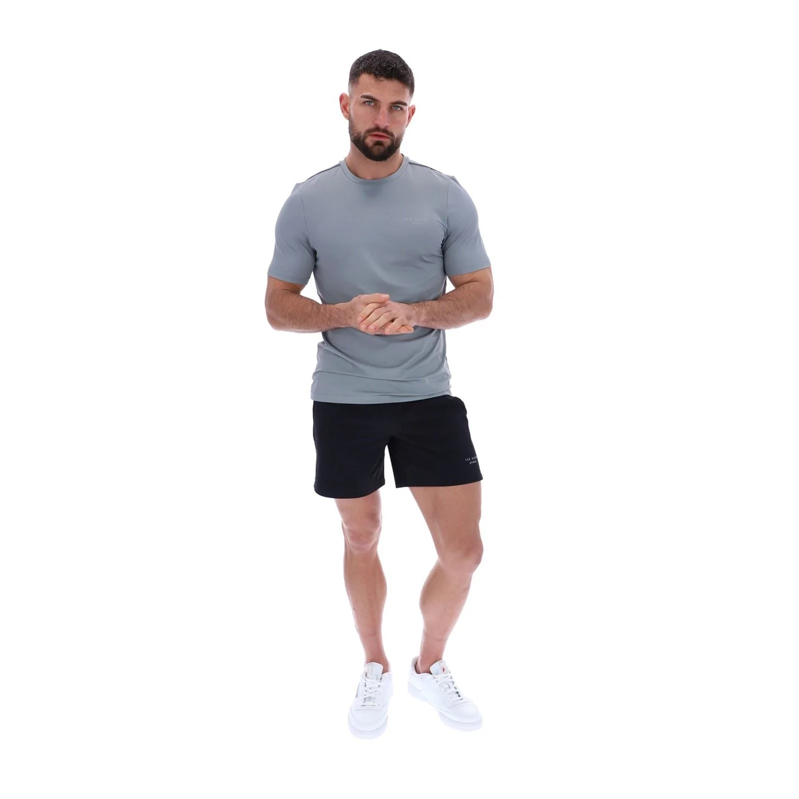 Ted Baker SAM TBMTS2635 Polyester Men's Grey Activewear T-Shirts - Image 4