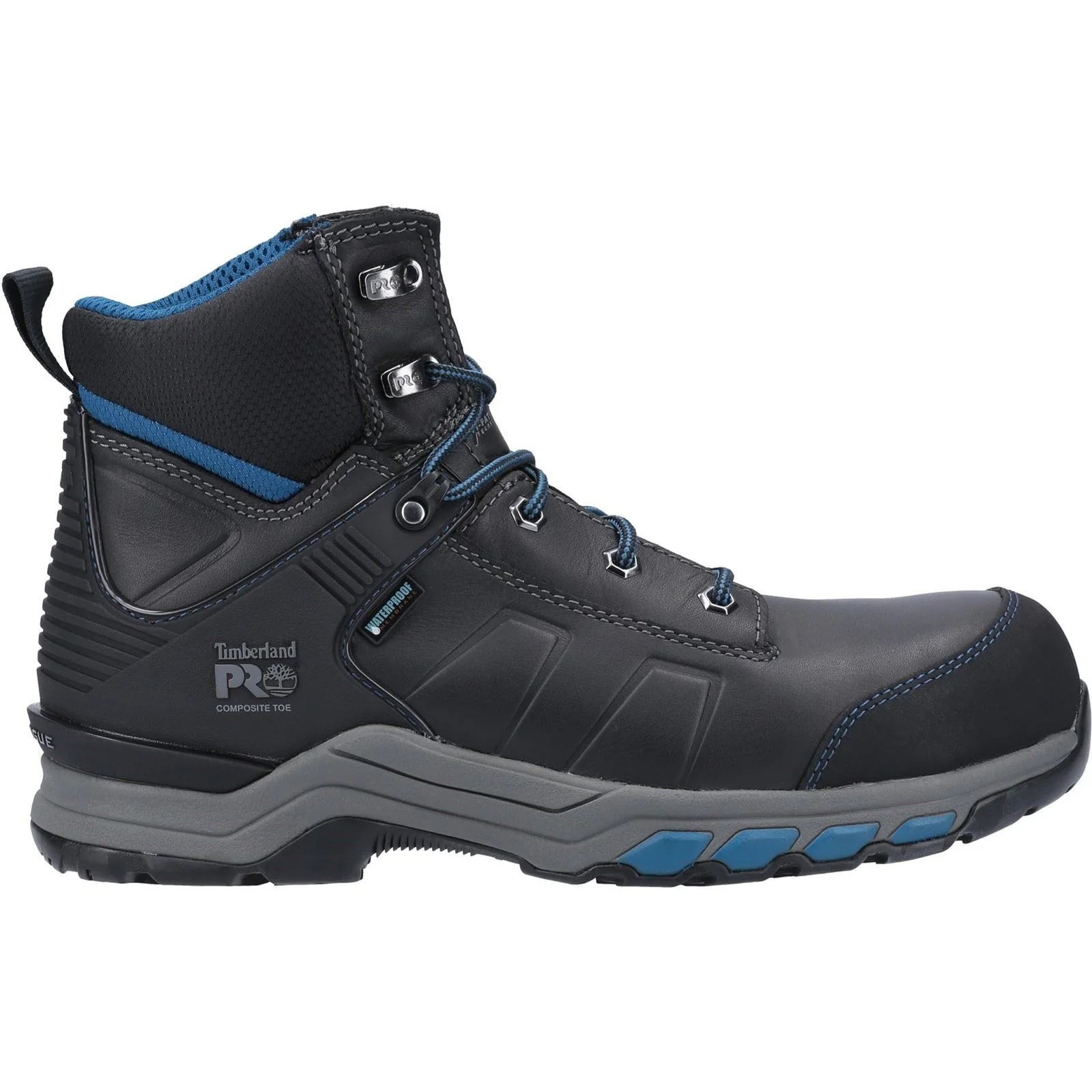 Timberland Pro Men's Hypercharge Composite Safety Toe Work Boot in Black/Teal - Image 4