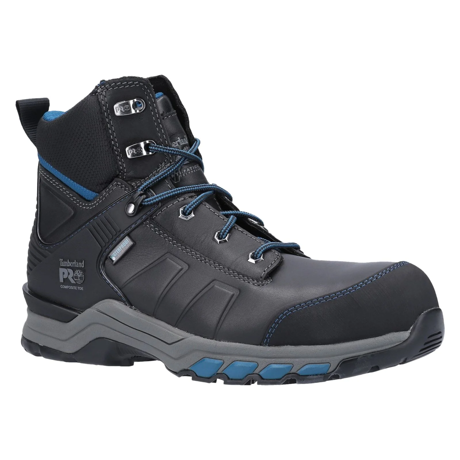 Timberland Pro Men's Hypercharge Composite Safety Toe Work Boot in Black/Teal - Image 5
