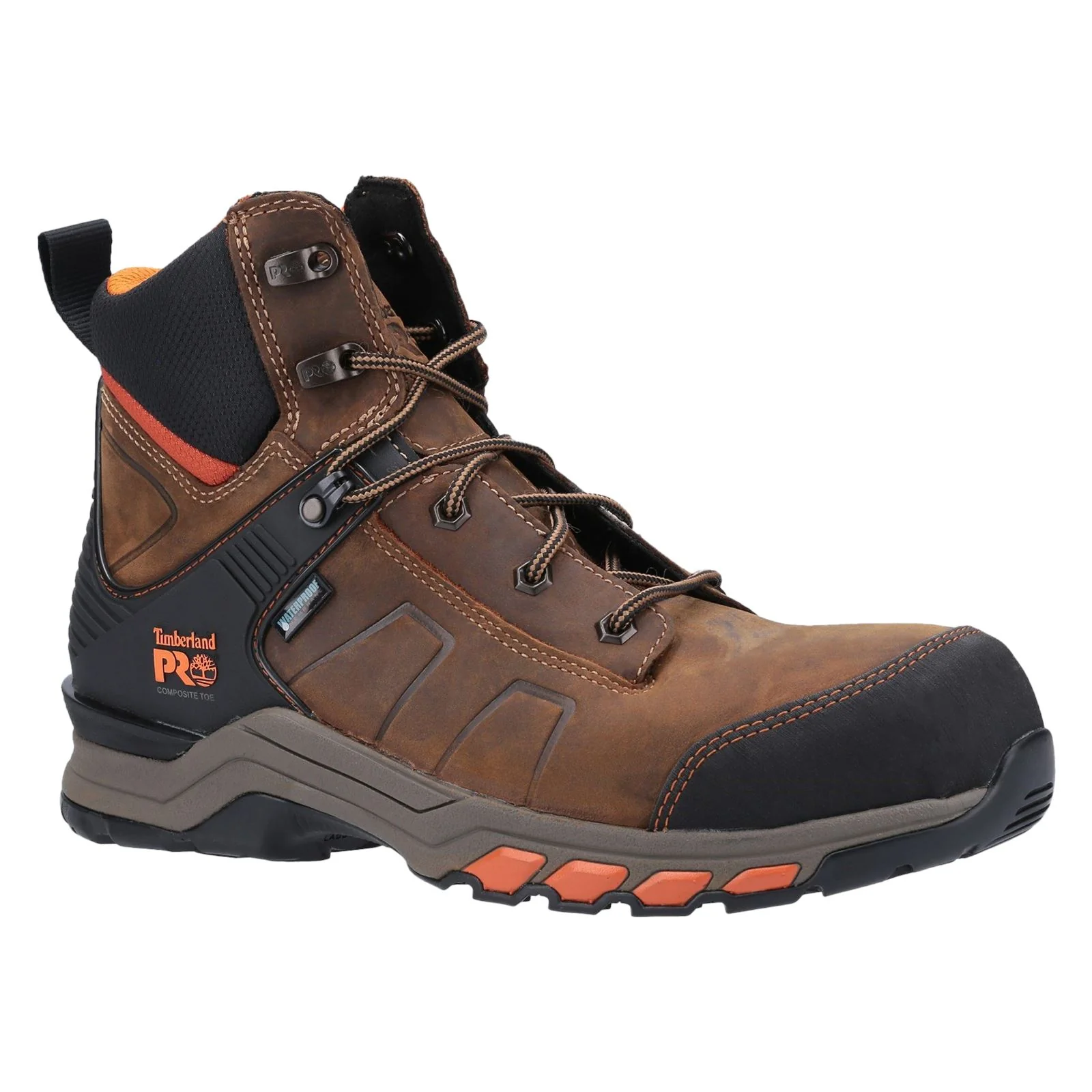 Timberland Pro Men's Hypercharge Composite Safety Toe Work Boot in Brown/Orange - Image 5
