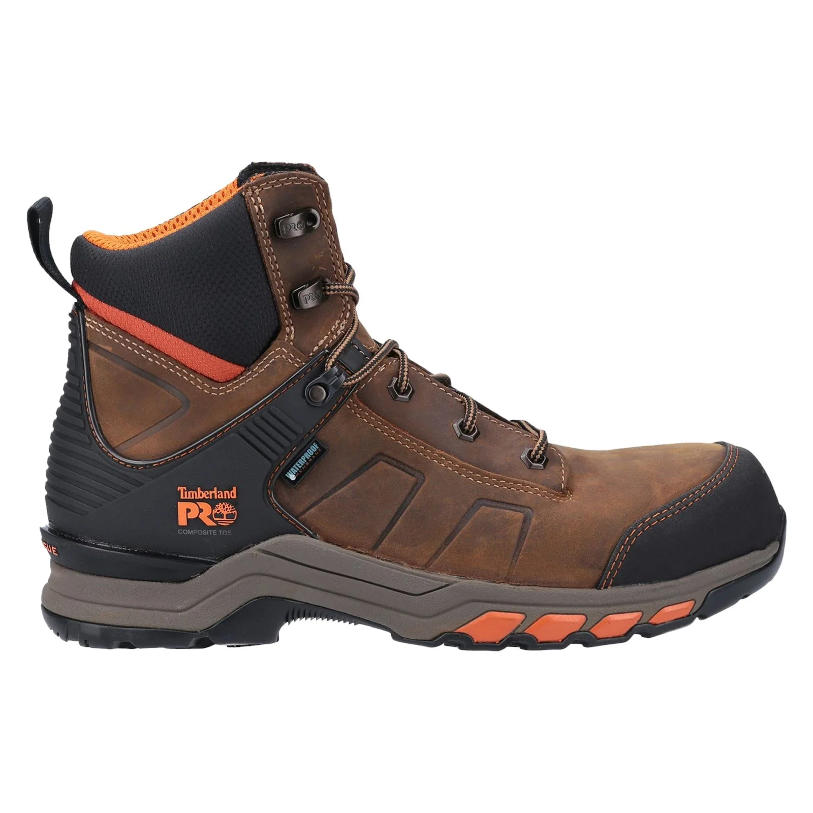 Timberland Pro Men's Hypercharge Composite Safety Toe Work Boot in Brown/Orange - Image 8