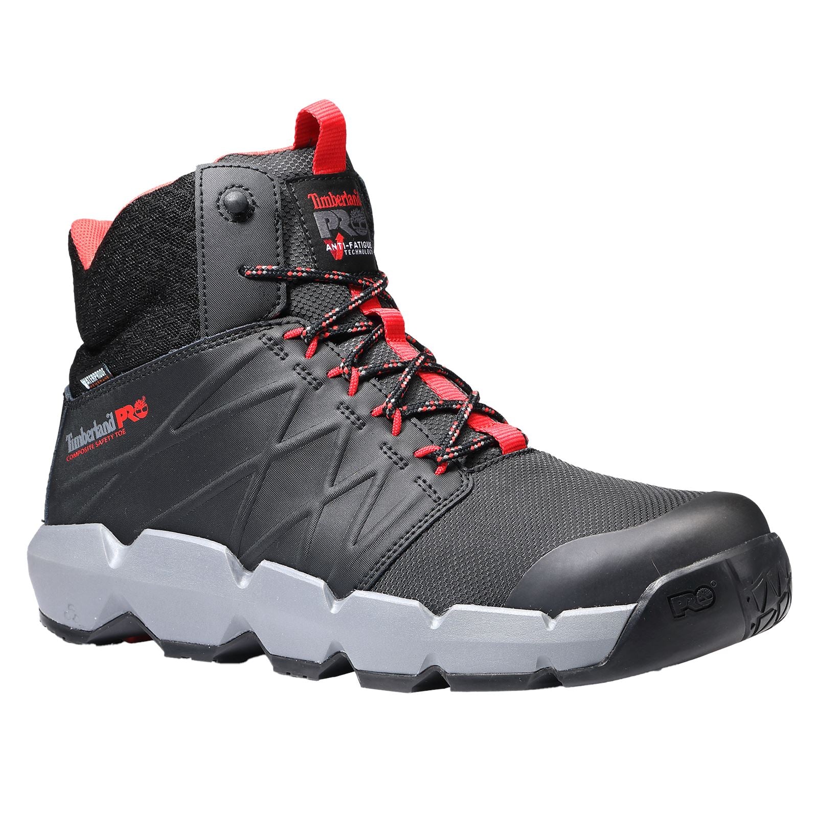Timberland Pro Men's Morphix 6" Safety Boot in Black/Red - Image 9