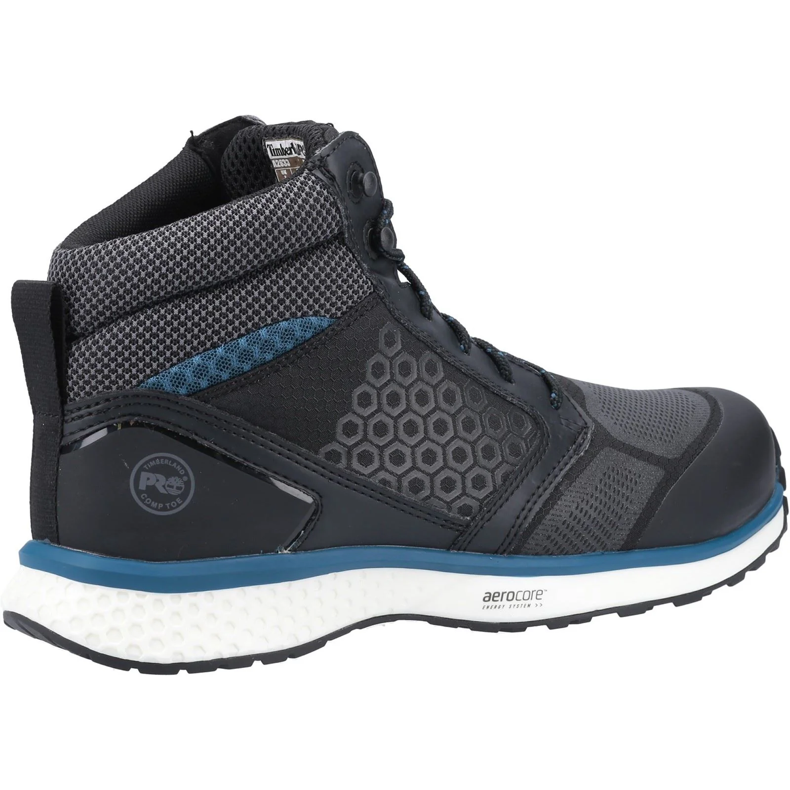 Timberland Pro Men's Reaxion Mid Composite Safety Boot in Black/Blue - Image 2