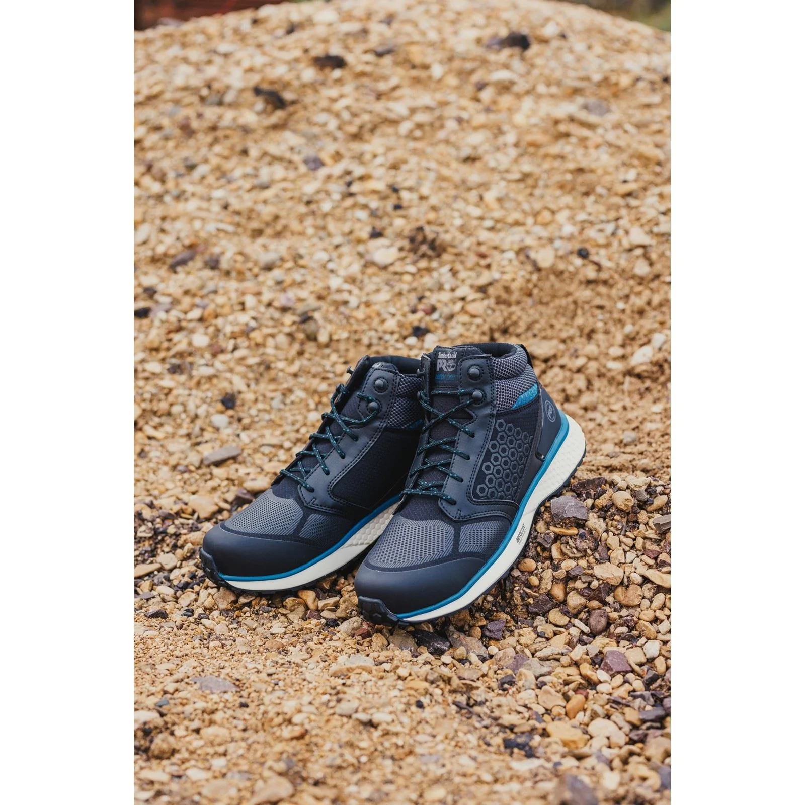 Timberland Pro Men's Reaxion Mid Composite Safety Boot in Black/Blue - Image 5