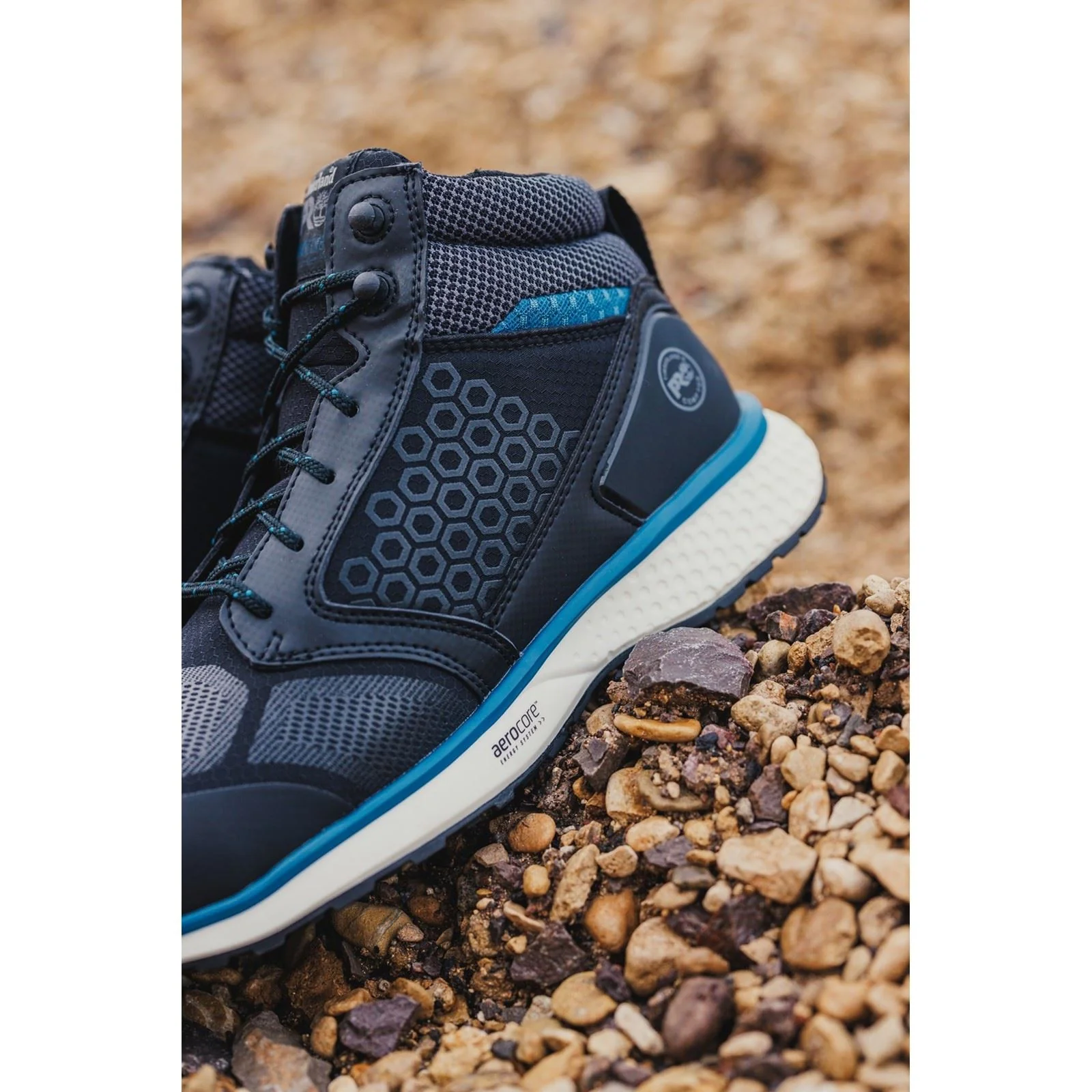 Timberland Pro Men's Reaxion Mid Composite Safety Boot in Black/Blue - Image 6