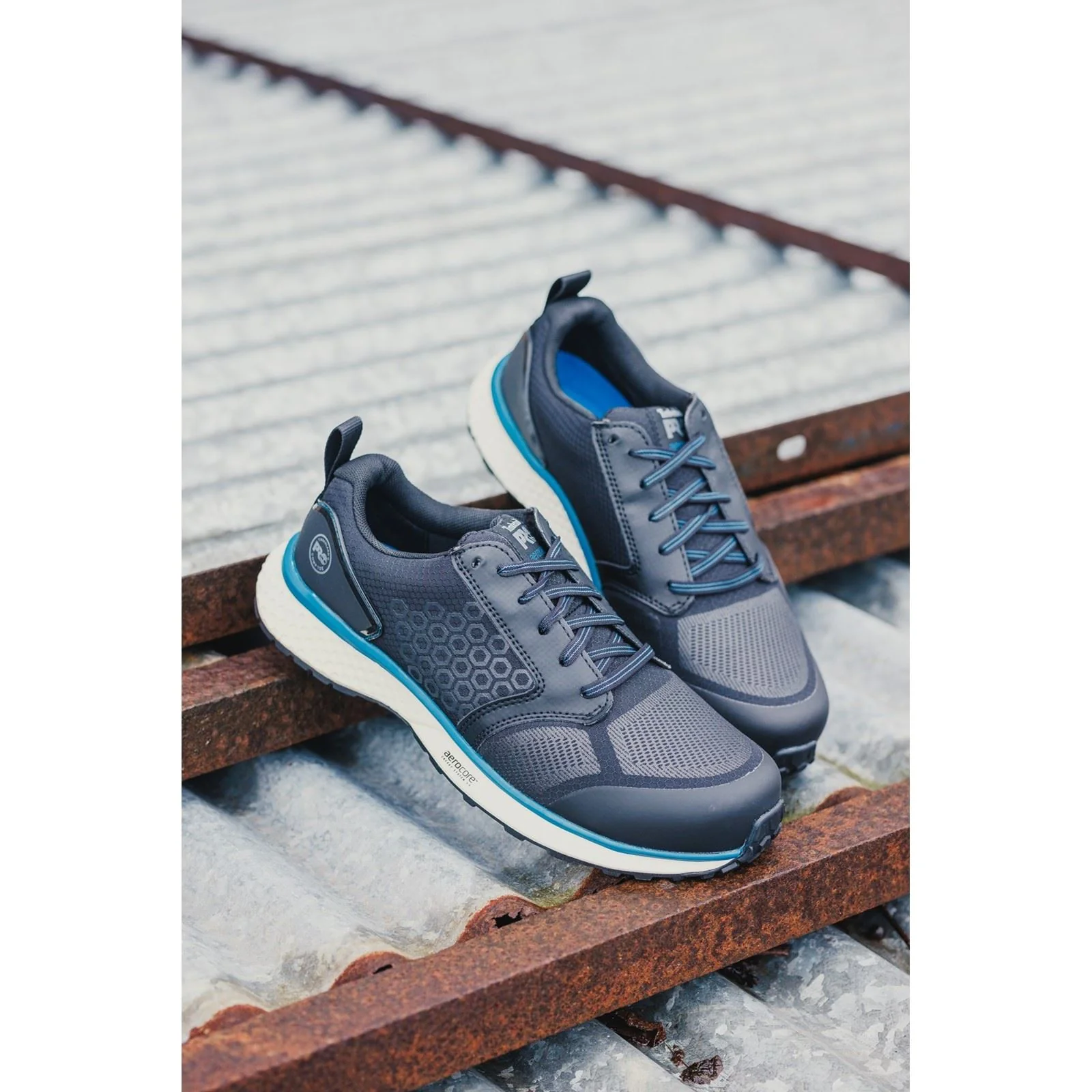 Timberland Pro Men's Reaxion Composite Safety Trainer in Black/Blue - Image 6