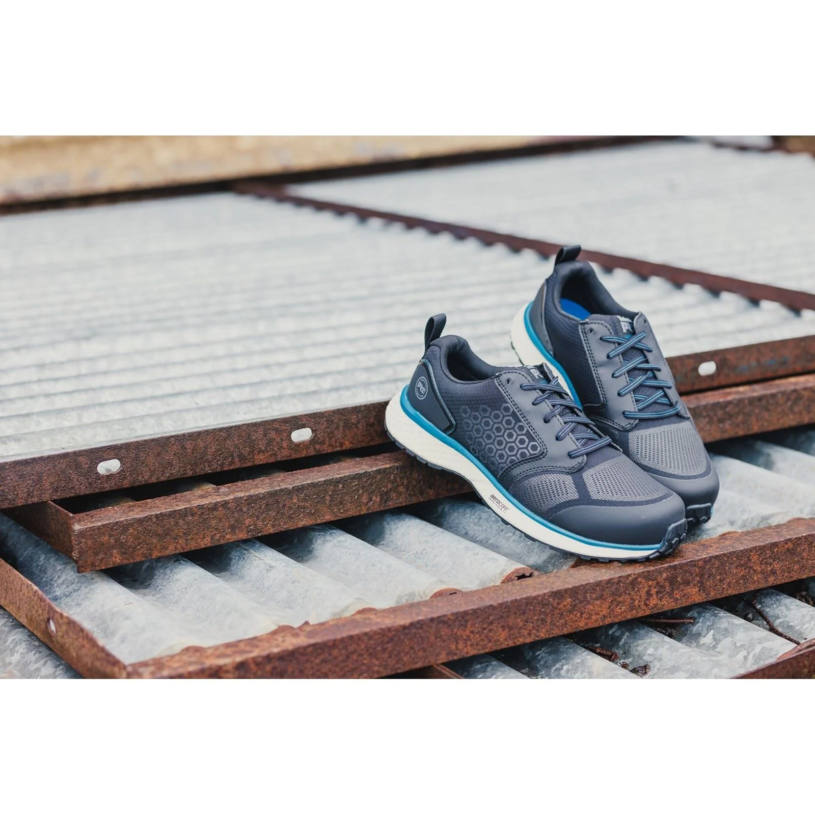 Timberland Pro Men's Reaxion Composite Safety Trainer in Black/Blue - Image 8
