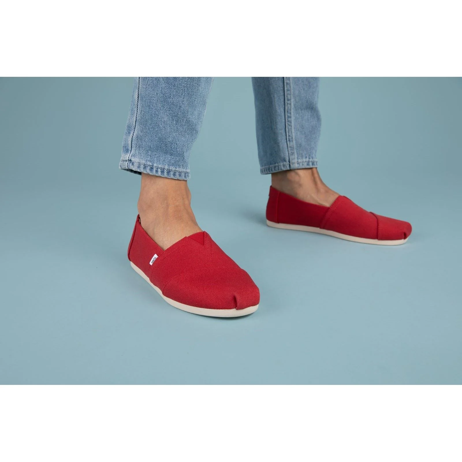TOMS Alpargata 100% Cotton Men's Red Espadrilles - Image 6
