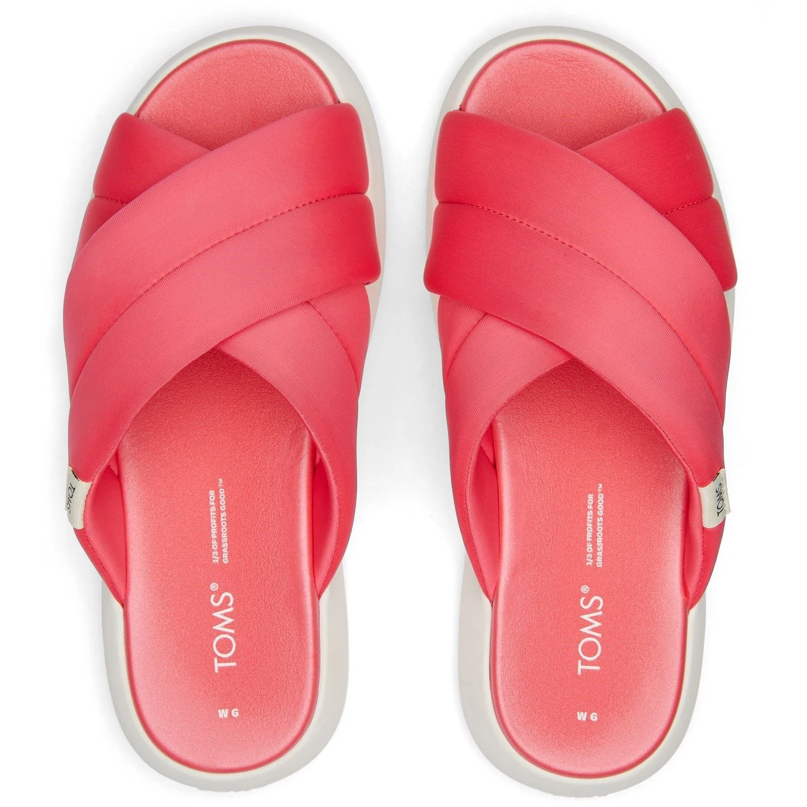 TOMS Alpargata Mallow Crossover Polyester Blend Women's Pink Slides - Image 5