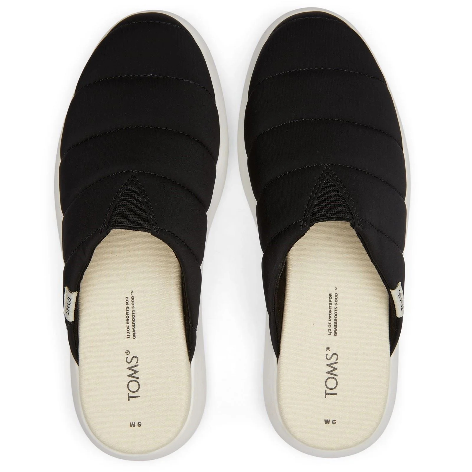 TOMS Alpargata Mallow Nylon Women's Black Mules - Image 5