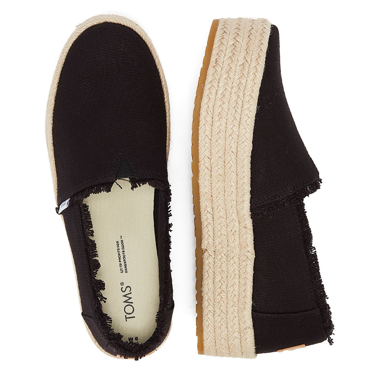 TOMS Canvas Valencia Women's Black Espadrilles - Image 6