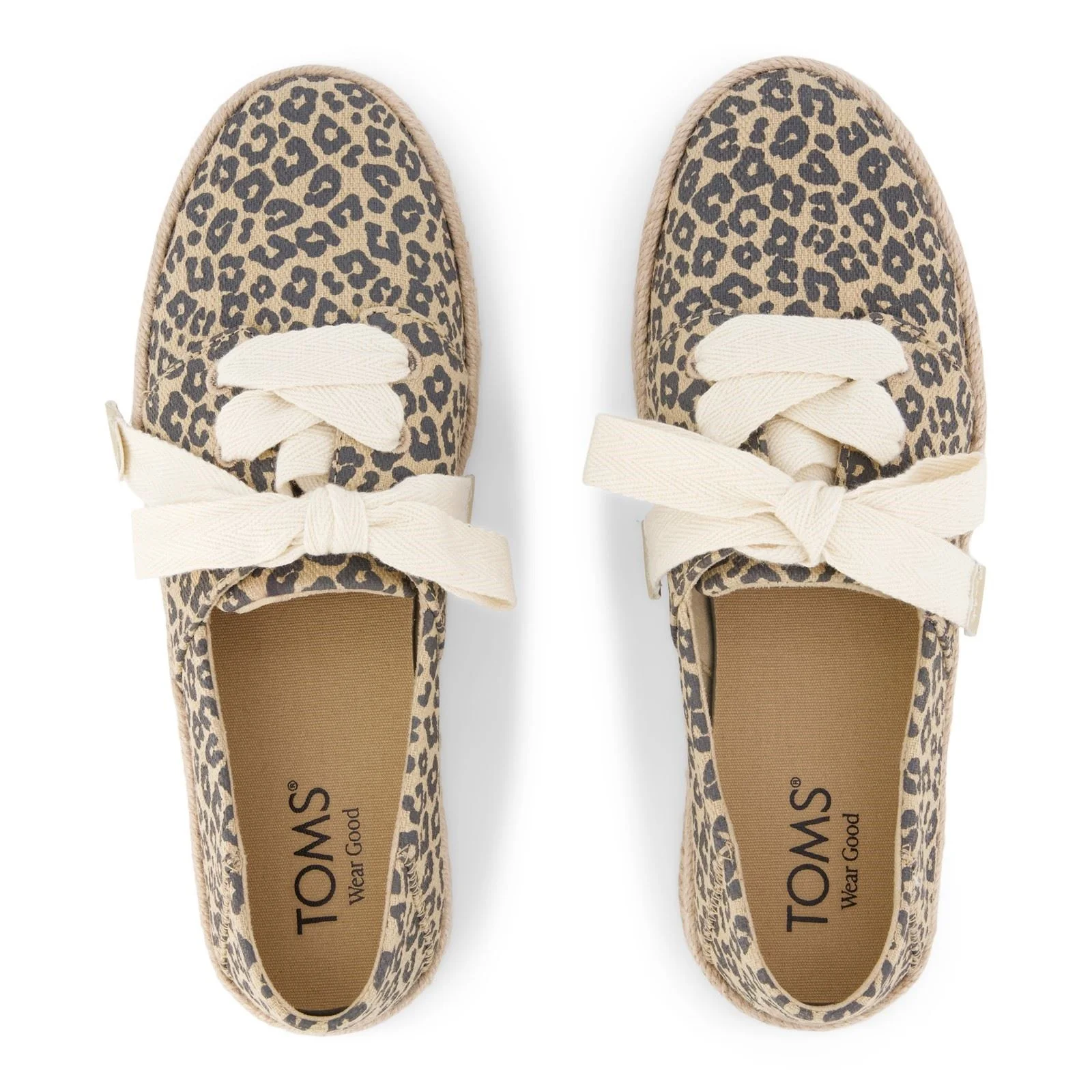 TOMS Carolina Lace Up Cotton Women's Oatmeal Shoes - Image 5