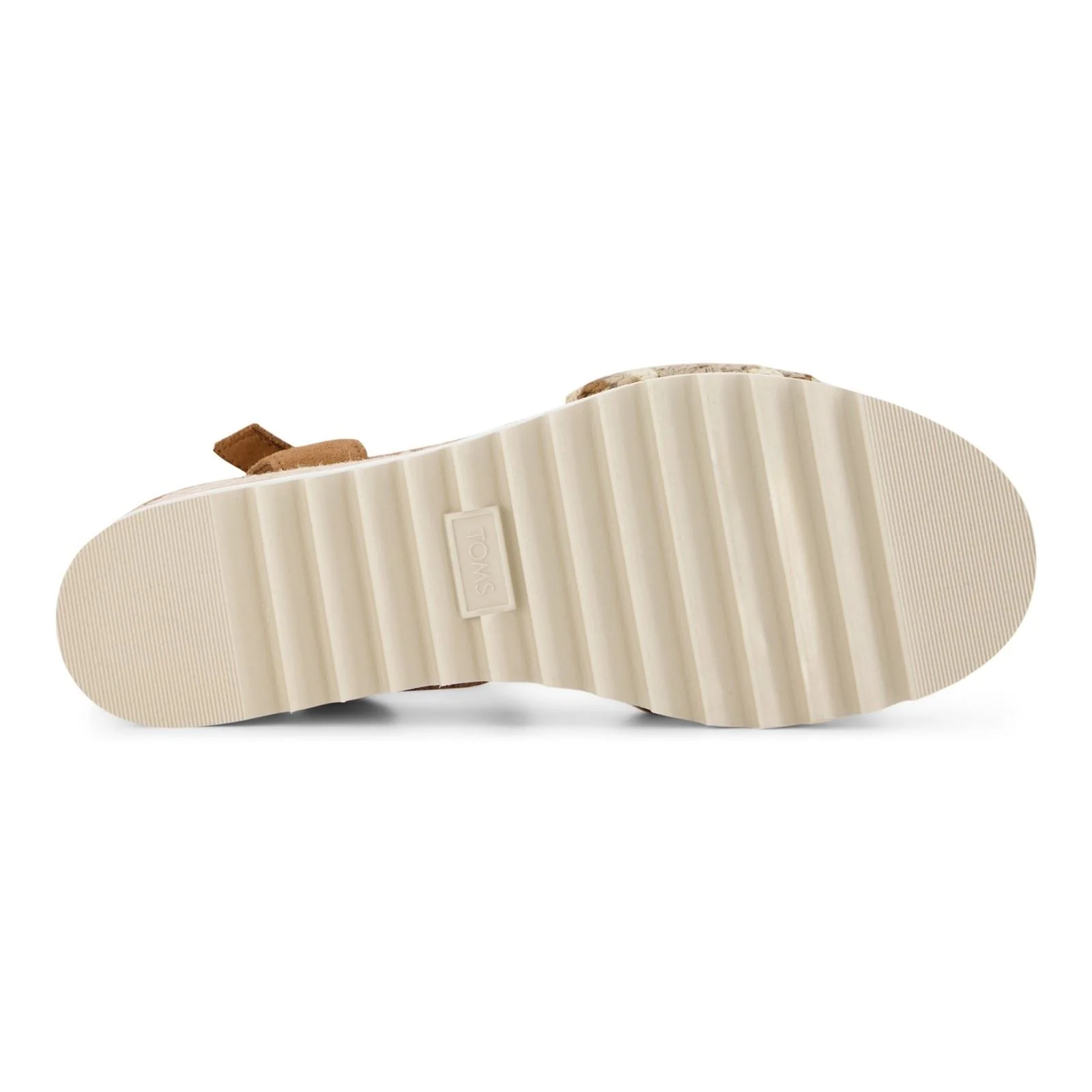 TOMS Diana Wedge Leather Women's Dark Beige Sandals - Image 4