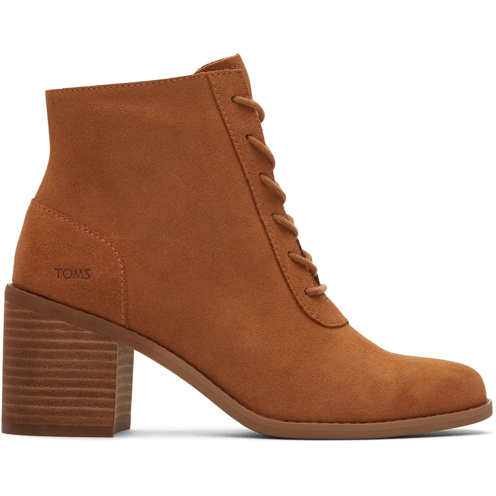 TOMS Evelyn Leather Women's Tan Heeled Ankle Boots - Image 4