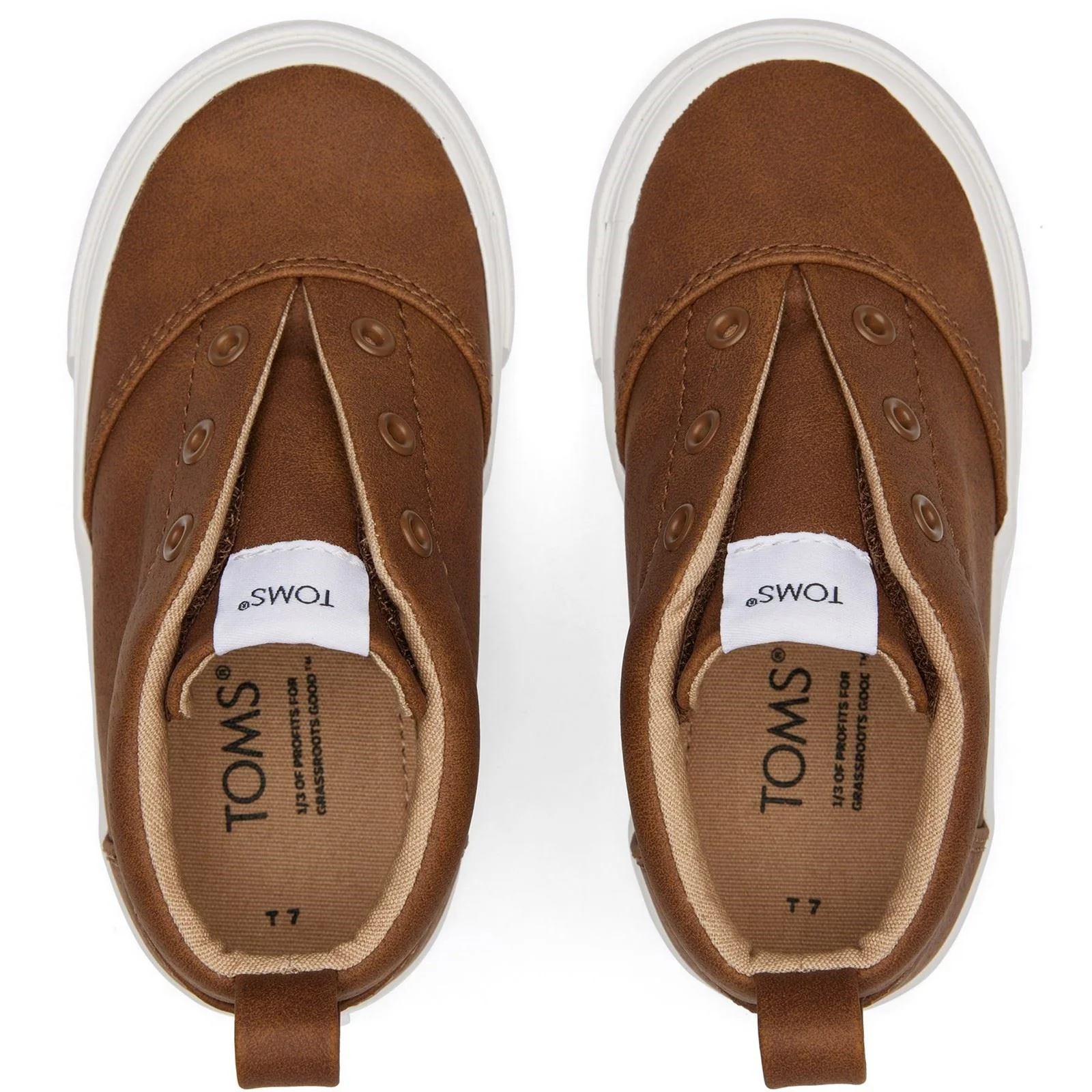 TOMS Fenix Synthetic Kids Toffee Trainers - Image 4