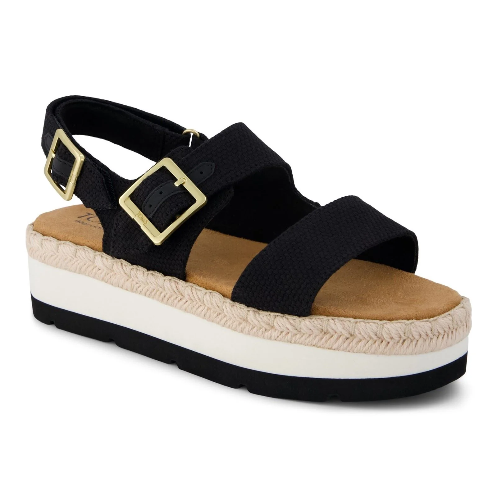 TOMS Giana Textile Women's Black Beachside Sandals