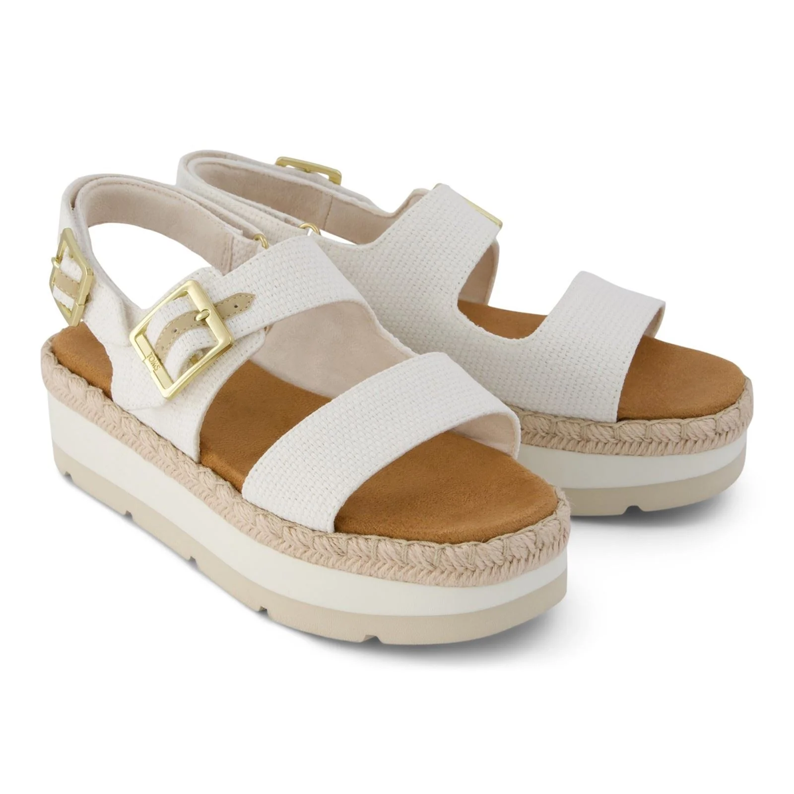 TOMS Giana Textile Women's White Beachside Sandals - Image 3