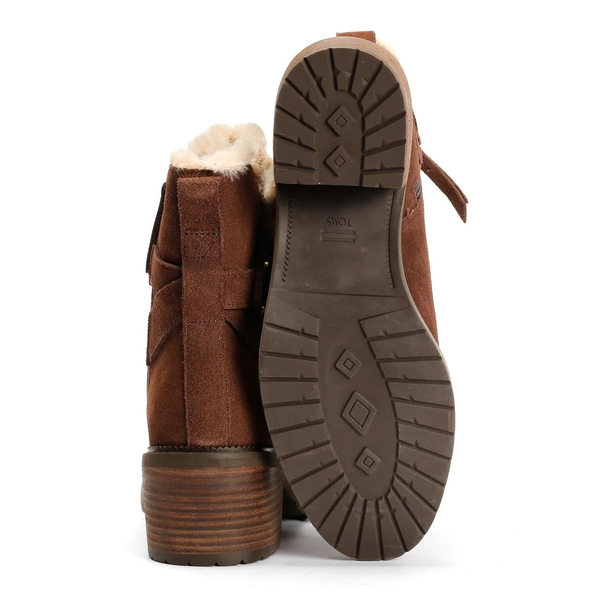 TOMS Hailey Buckle Suede Women's Dark Brown Boots - Image 4