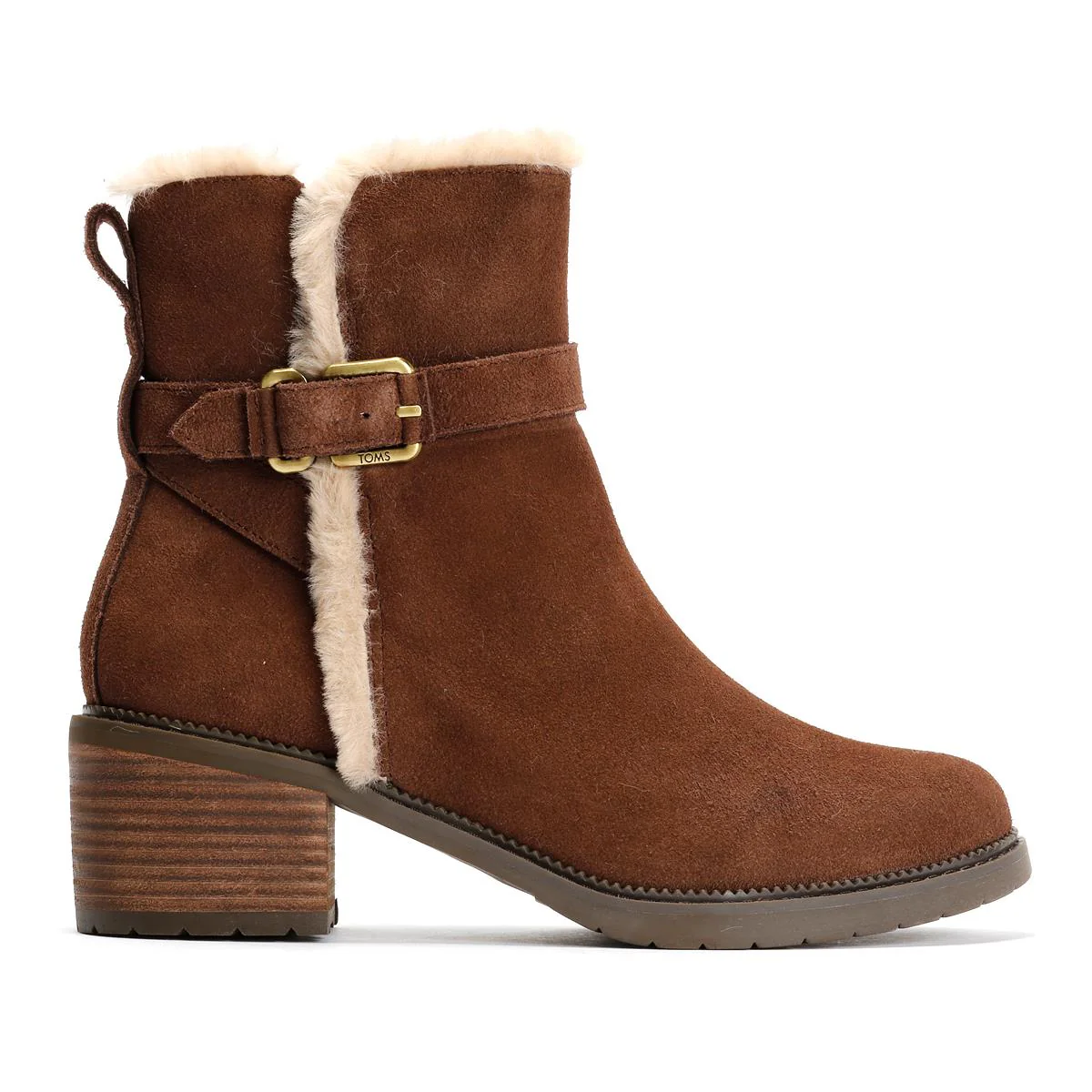 TOMS Hailey Buckle Suede Women's Dark Brown Boots - Image 5