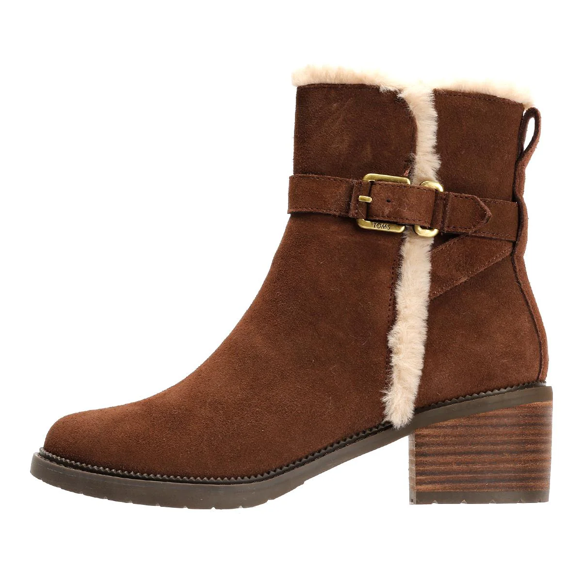TOMS Hailey Buckle Suede Women's Dark Brown Boots - Image 6