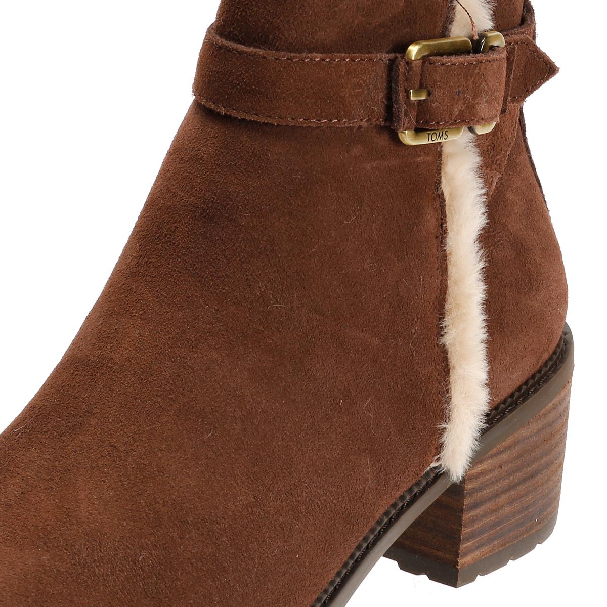 TOMS Hailey Buckle Suede Women's Dark Brown Boots - Image 7