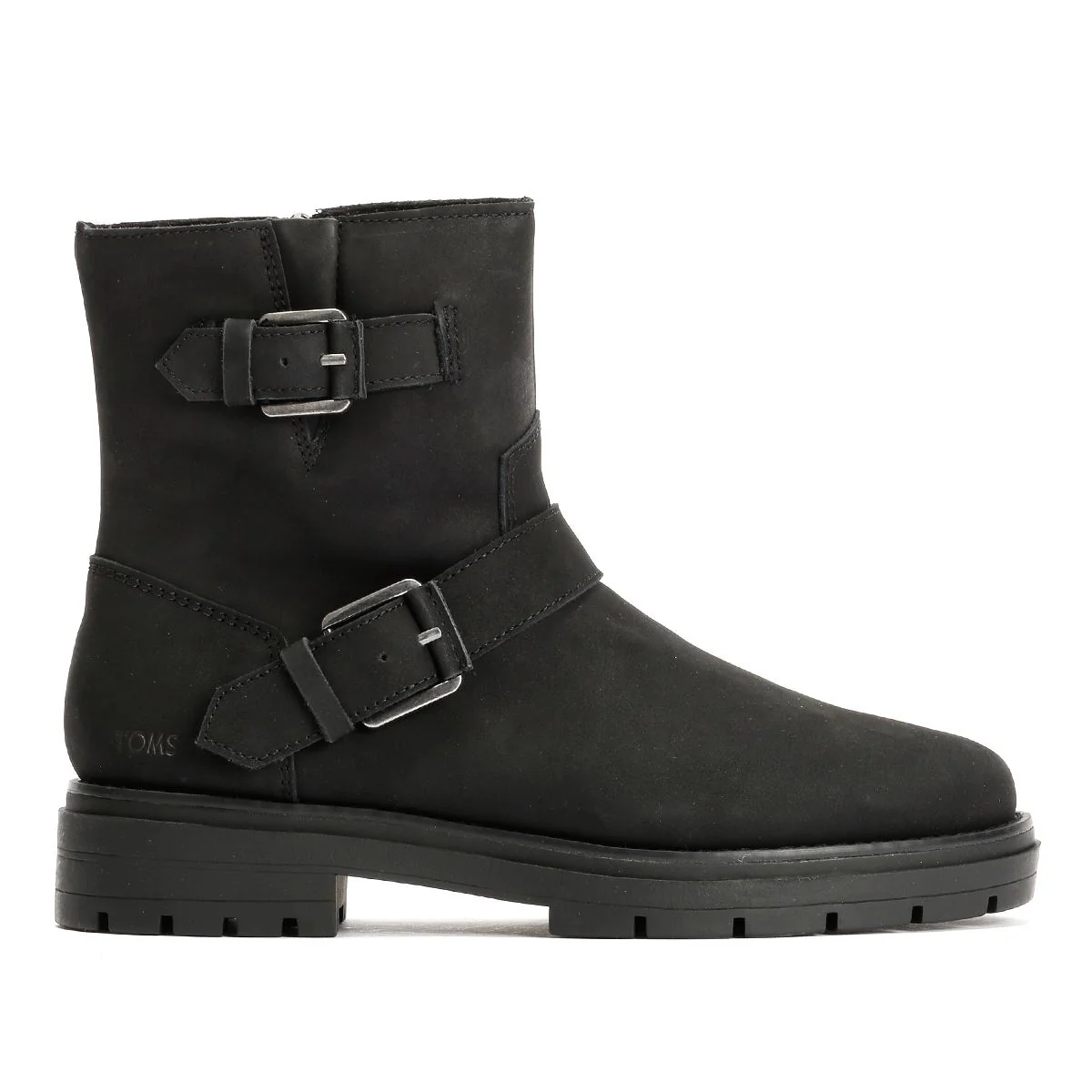 TOMS Ionie Moto Nubuck Leather Women's Black Boots - Image 5