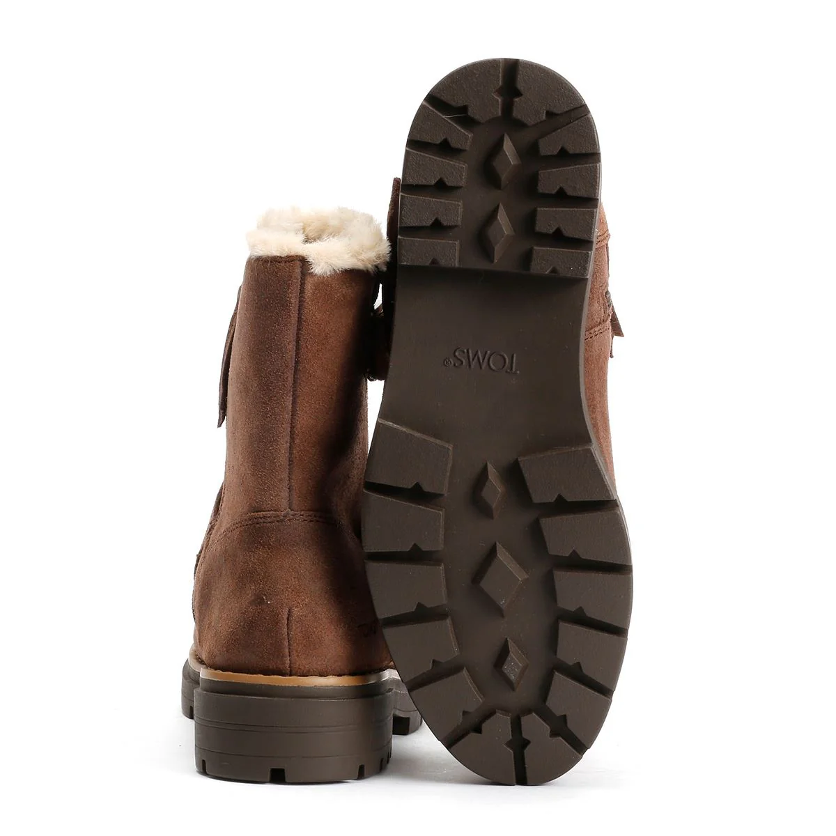 TOMS Ionie Moto Waxy Suede Women's Dark Brown Boots - Image 4