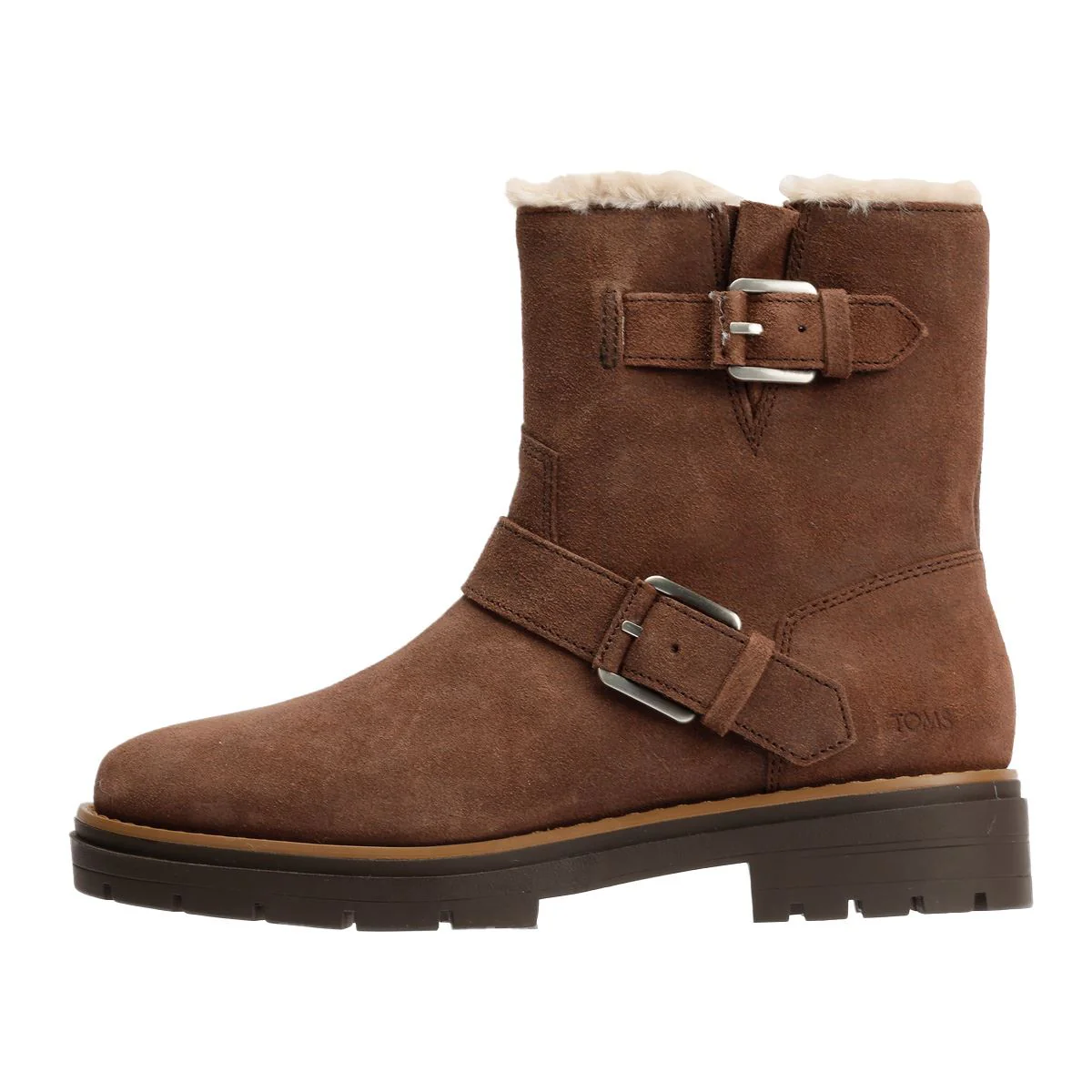 TOMS Ionie Moto Waxy Suede Women's Dark Brown Boots - Image 6