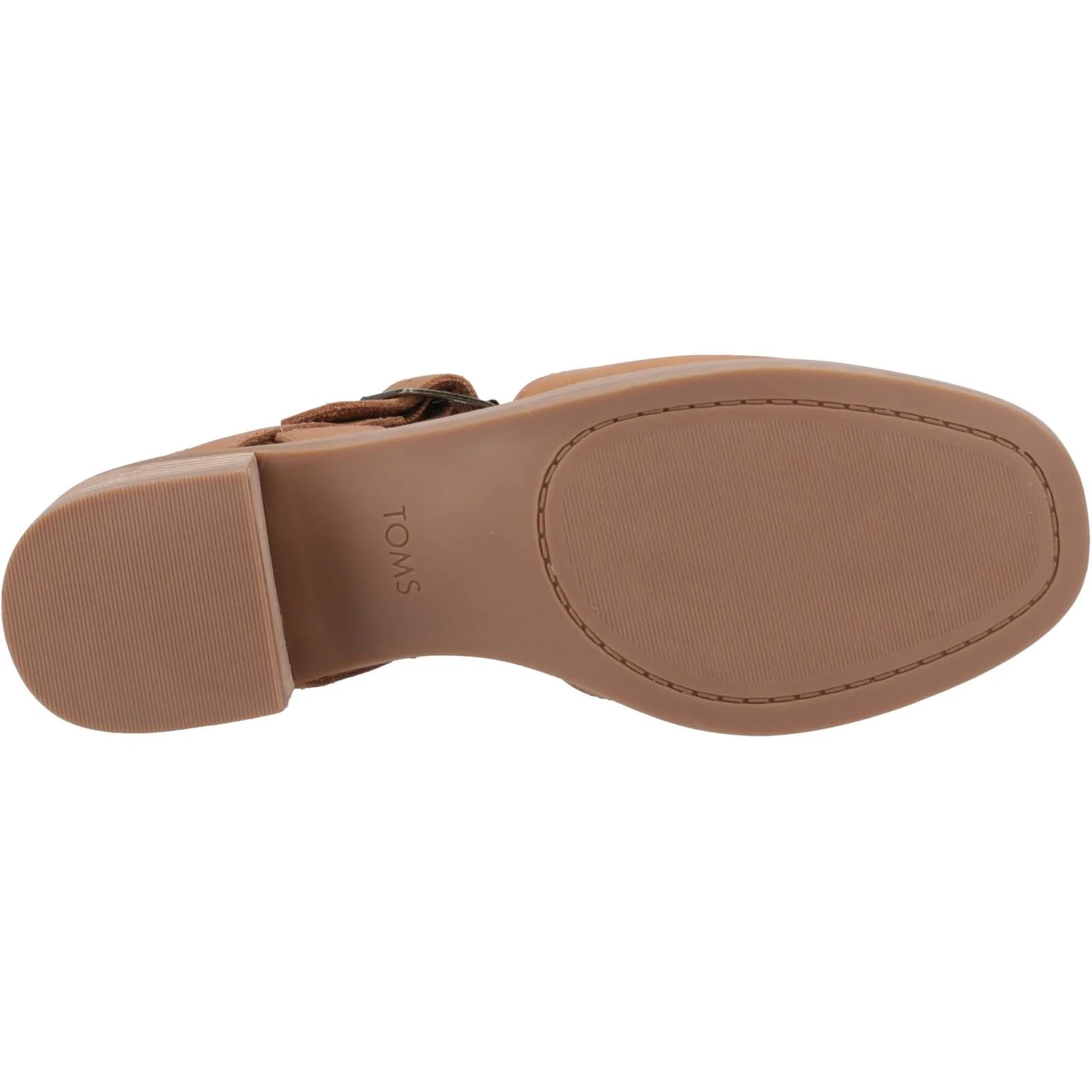 TOMS Jaclyn Leather Women's Brown Sugar Round Slingback Shoes - Image 3