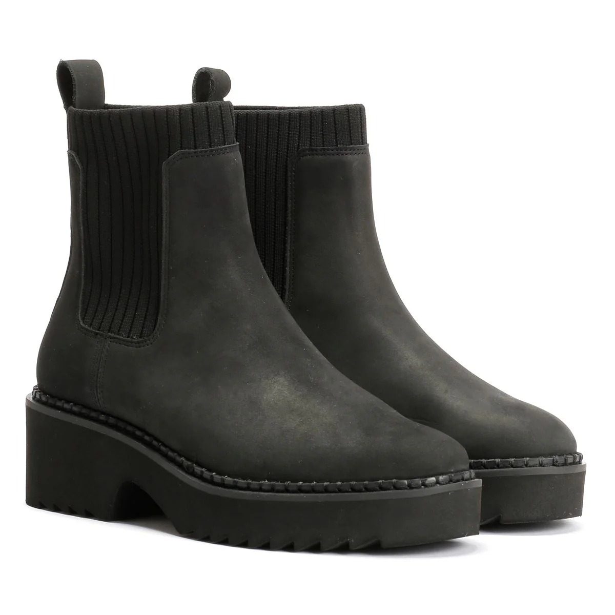 TOMS Millie Nubuck Leather Women's Black Boots