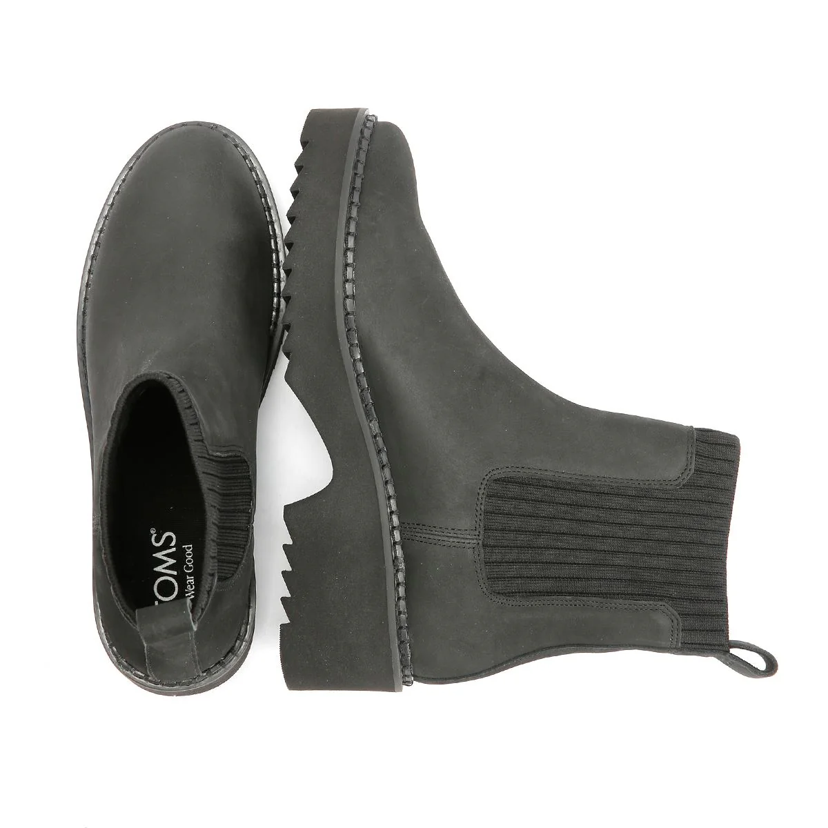 TOMS Millie Nubuck Leather Women's Black Boots - Image 8