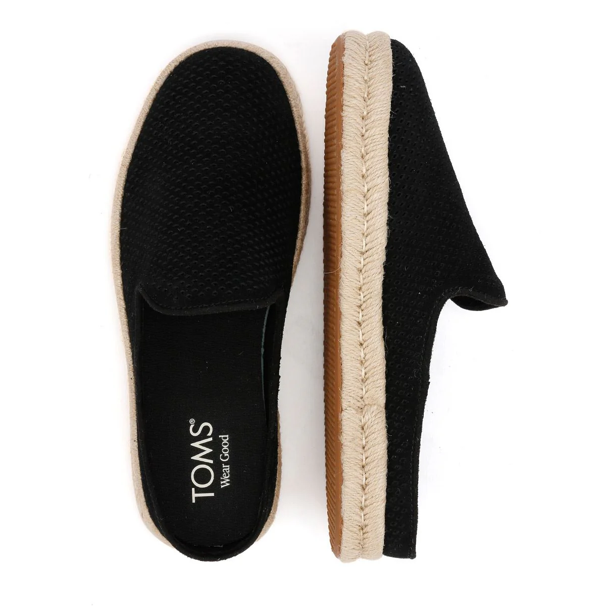TOMS Santiago Suede Men's Black Mules - Image 8
