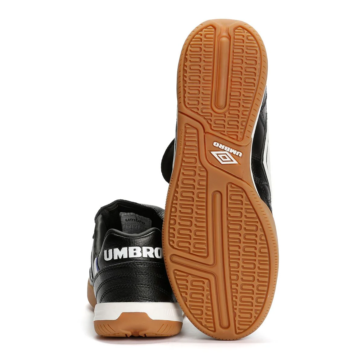 Umbro Speciali TR Leather Black/White Trainers - Image 4