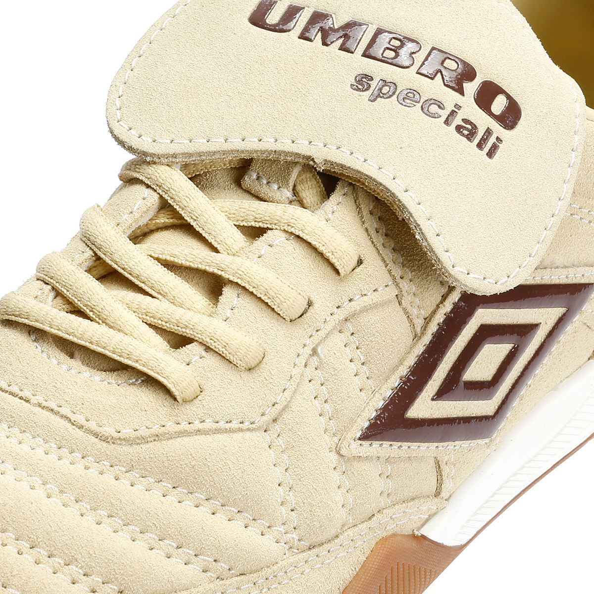Umbro Speciali TR Suede Cream/Dark Brown/White Trainers - Image 7