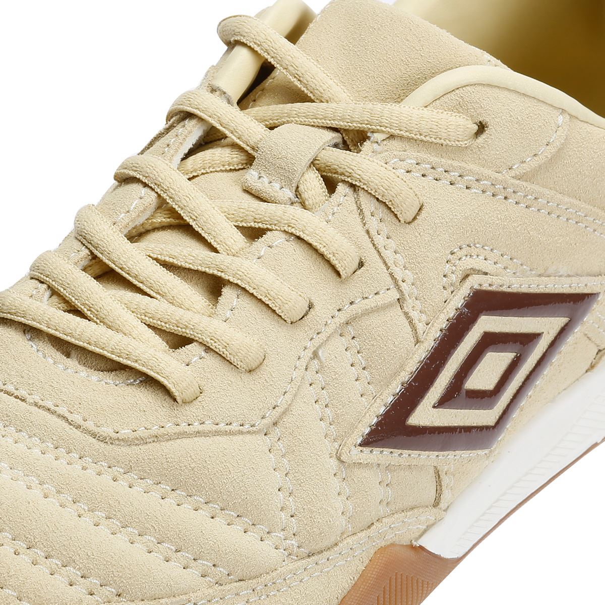 Umbro Speciali TR Suede Cream/Dark Brown/White Trainers - Image 8