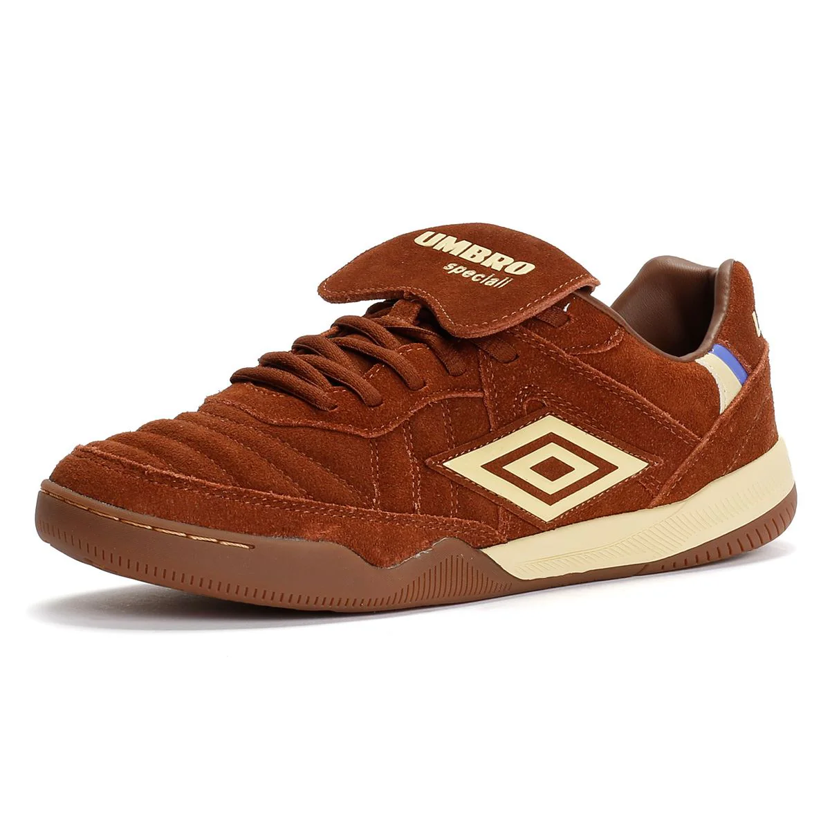 Umbro Speciali TR Suede Dark Brown/Cream Trainers - Image 3