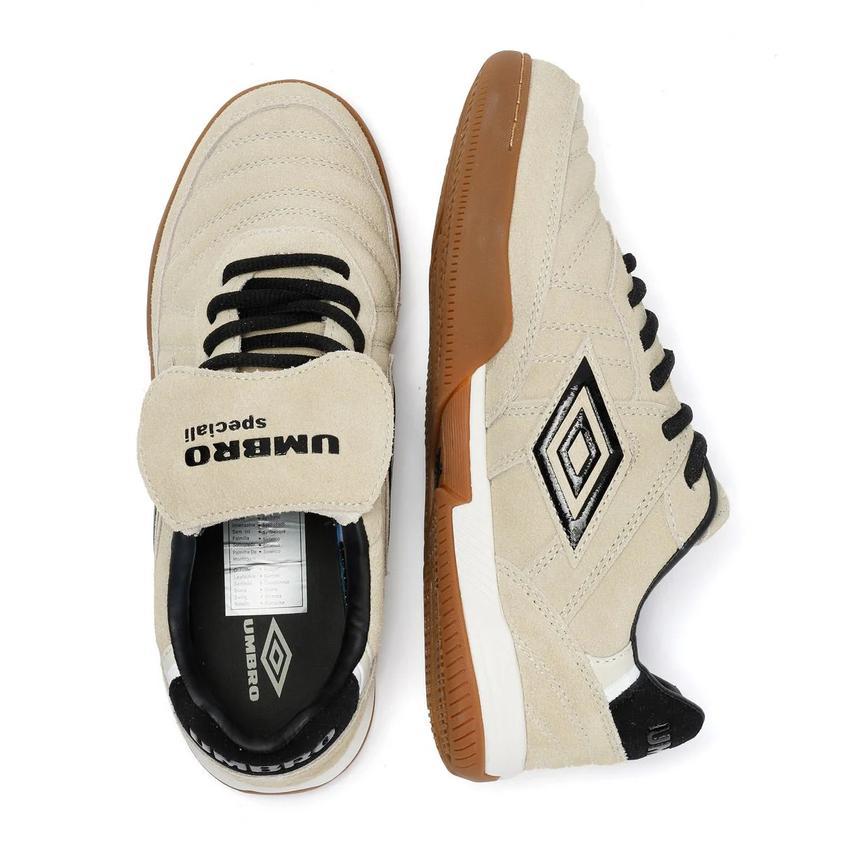 Umbro Speciali TR Suede Dust/Black/Sand Trainers - Image 9