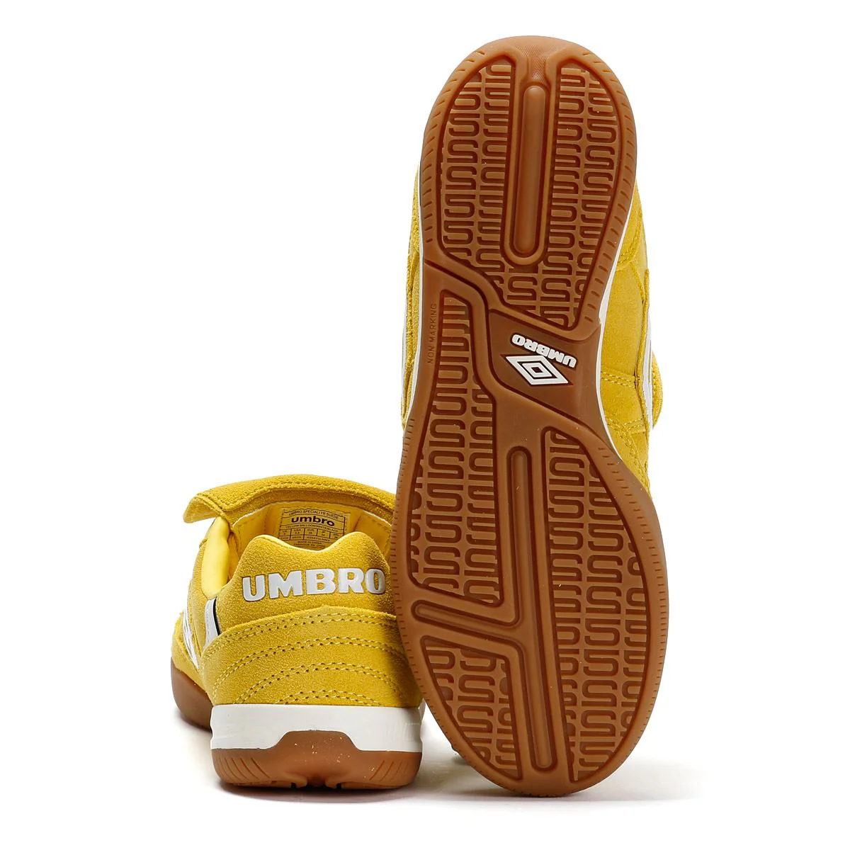 Umbro Speciali TR Suede Yellow/White Trainers - Image 4
