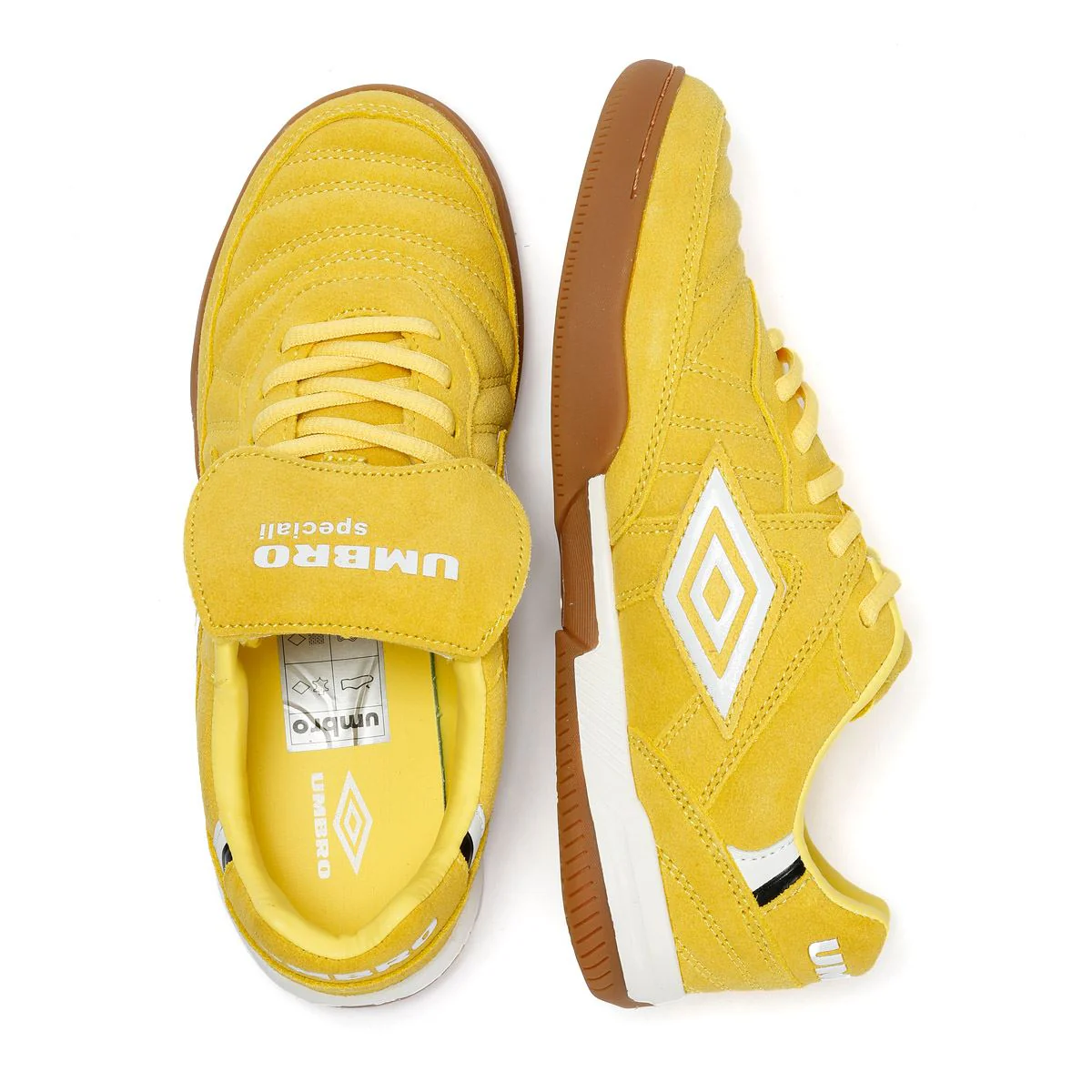 Umbro Speciali TR Suede Yellow/White Trainers - Image 9