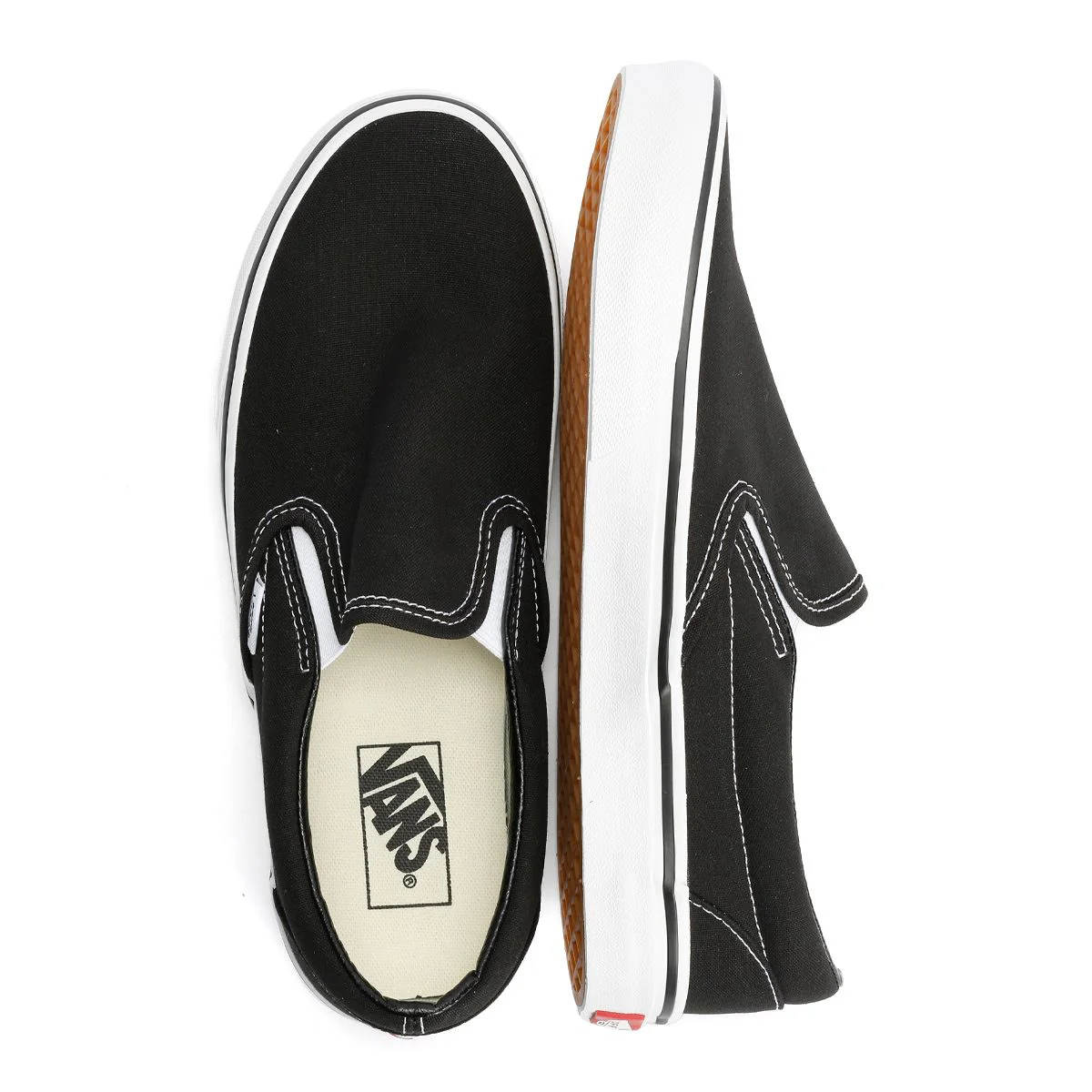 Vans Classic Slip-On Canvas Black Trainers - Image 8