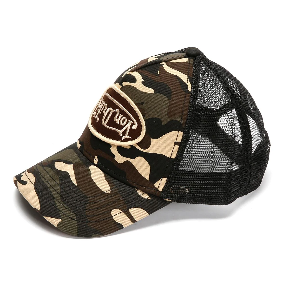 Von Dutch Multi Trucker Cotton Brown Edge Camo Caps - Image 2