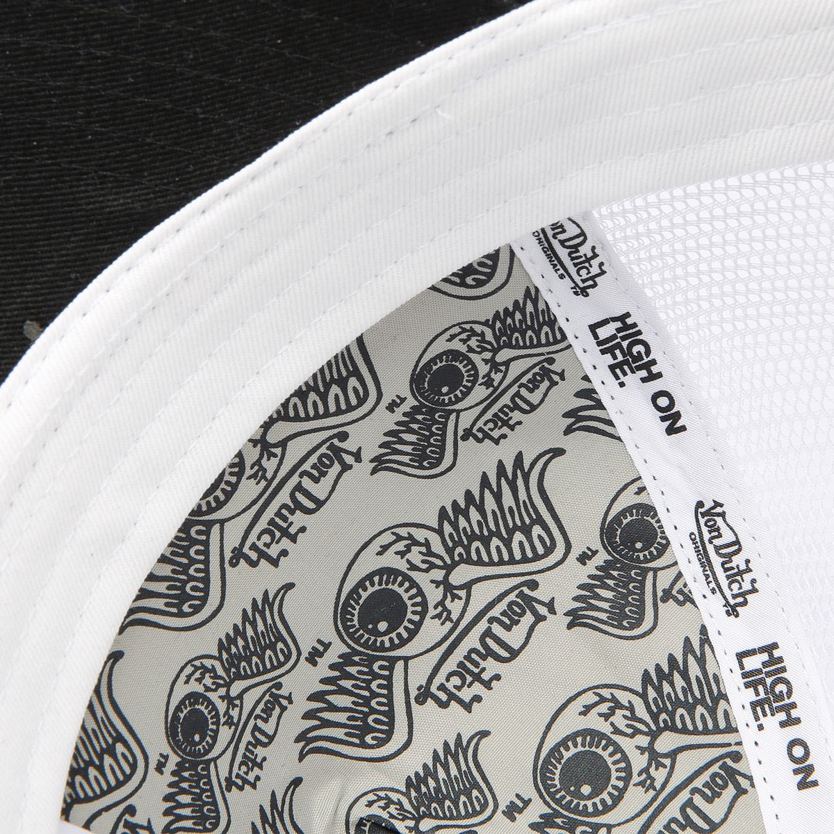Von Dutch Trucker Boston Cotton Black/White Cap - Image 3