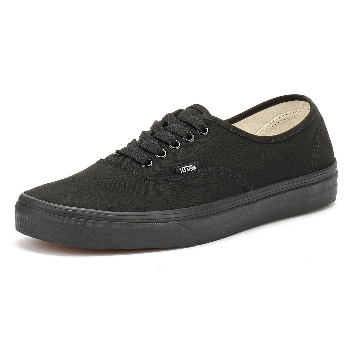 Vans Authentic Canvas True Black Trainers - Image 3