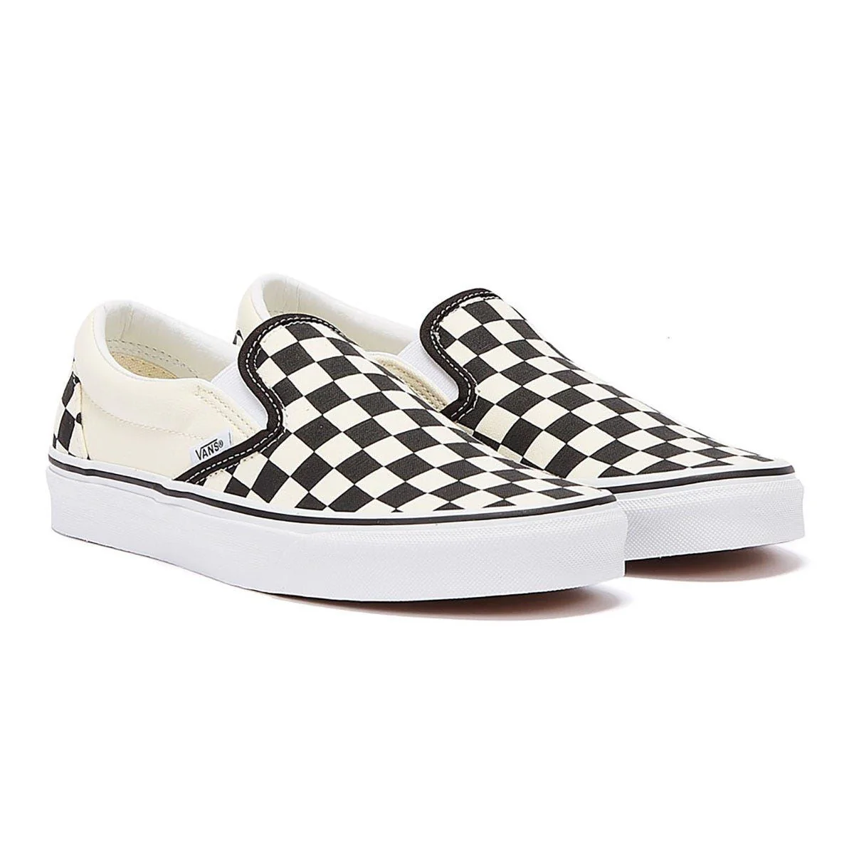 Vans Classic Slip-On Mens Black / White Checkerboard Canvas Trainers
