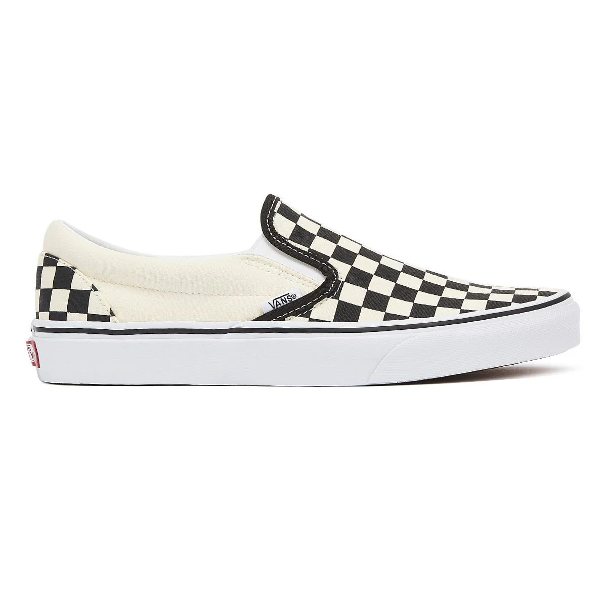 Vans Classic Slip-On Mens Black / White Checkerboard Canvas Trainers - Image 4