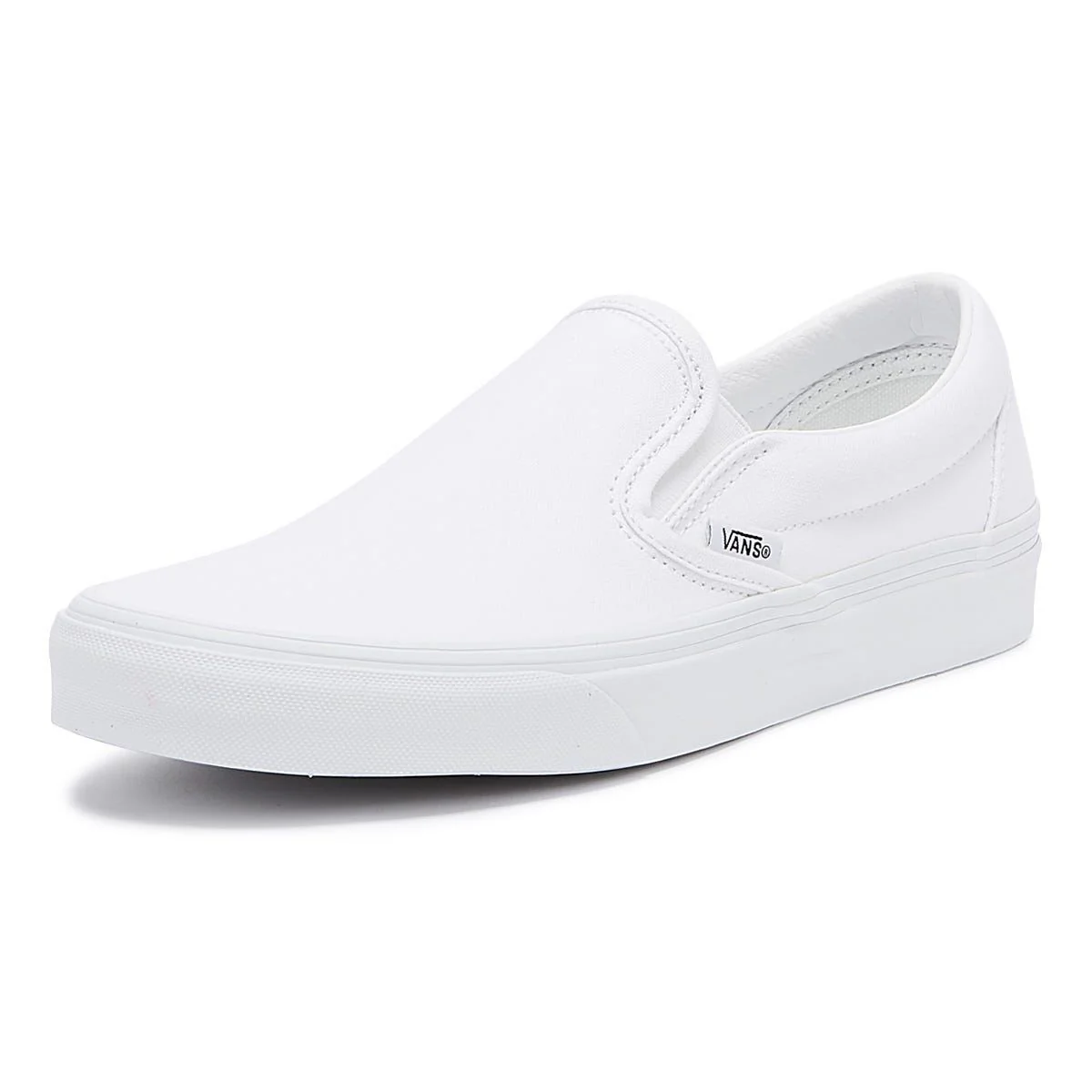 Vans Classic Slip on True White Canvas Trainers - Image 3